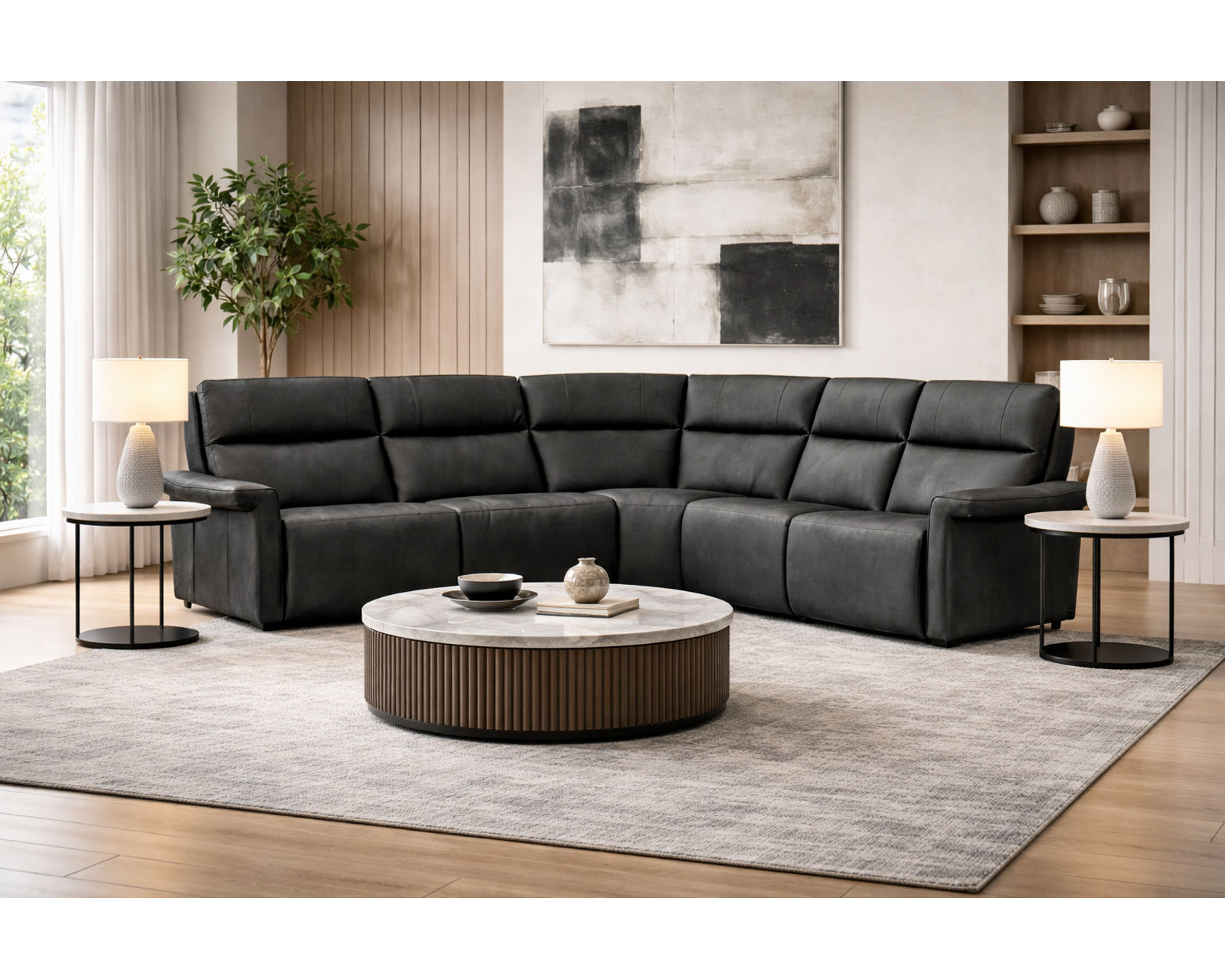 Finn 4022 Power Headrest Power Reclining Sectional (standard and wide seat widths) +140 leathers - Premium Comfort Without Compromise