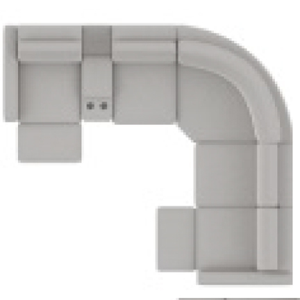Layout B: Six Piece Reclining Sectional 119" x 106" (2 recliners)