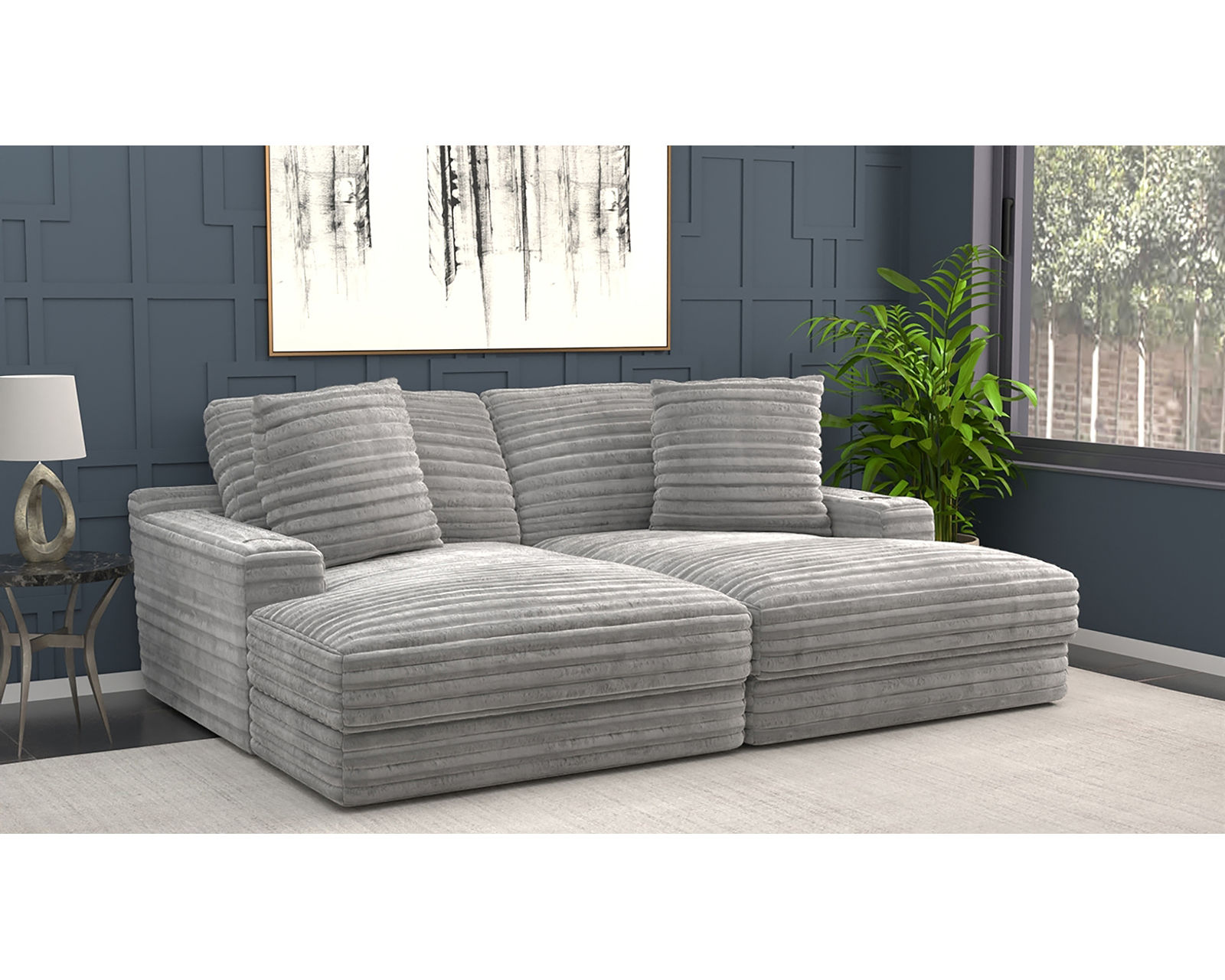Comfrey Double Wide 90" Chaise (3 colors) Includes pillows