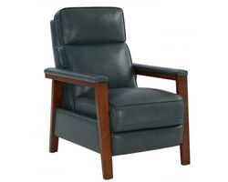  Ashland Push Thru The Arms Leather Recliner (Bluegray) In stock