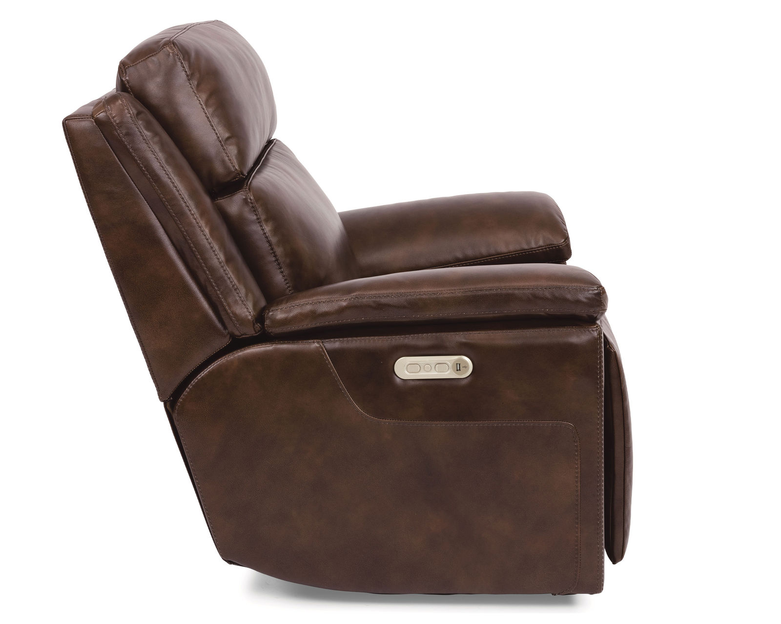 Chance Power Reclining Loveseat with Console and Power Headrests (2 colors) - Chance Power Gliding Recliner with Power Headrest in Leather 278-74