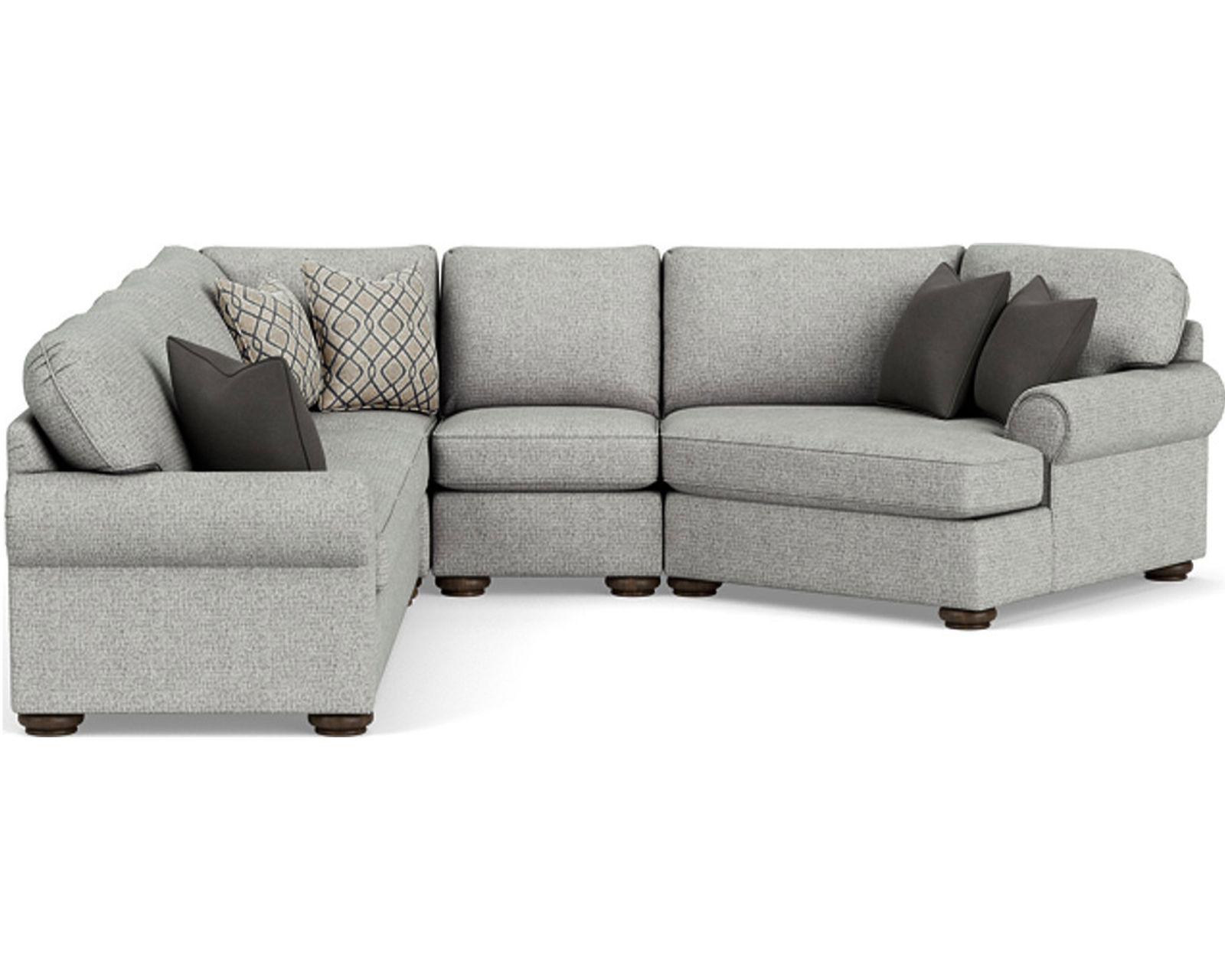 Preston 5538 Sectional (100+ fabrics) - Sectional Layout L: Flexsteel first year warranty covers everything (product and labor)