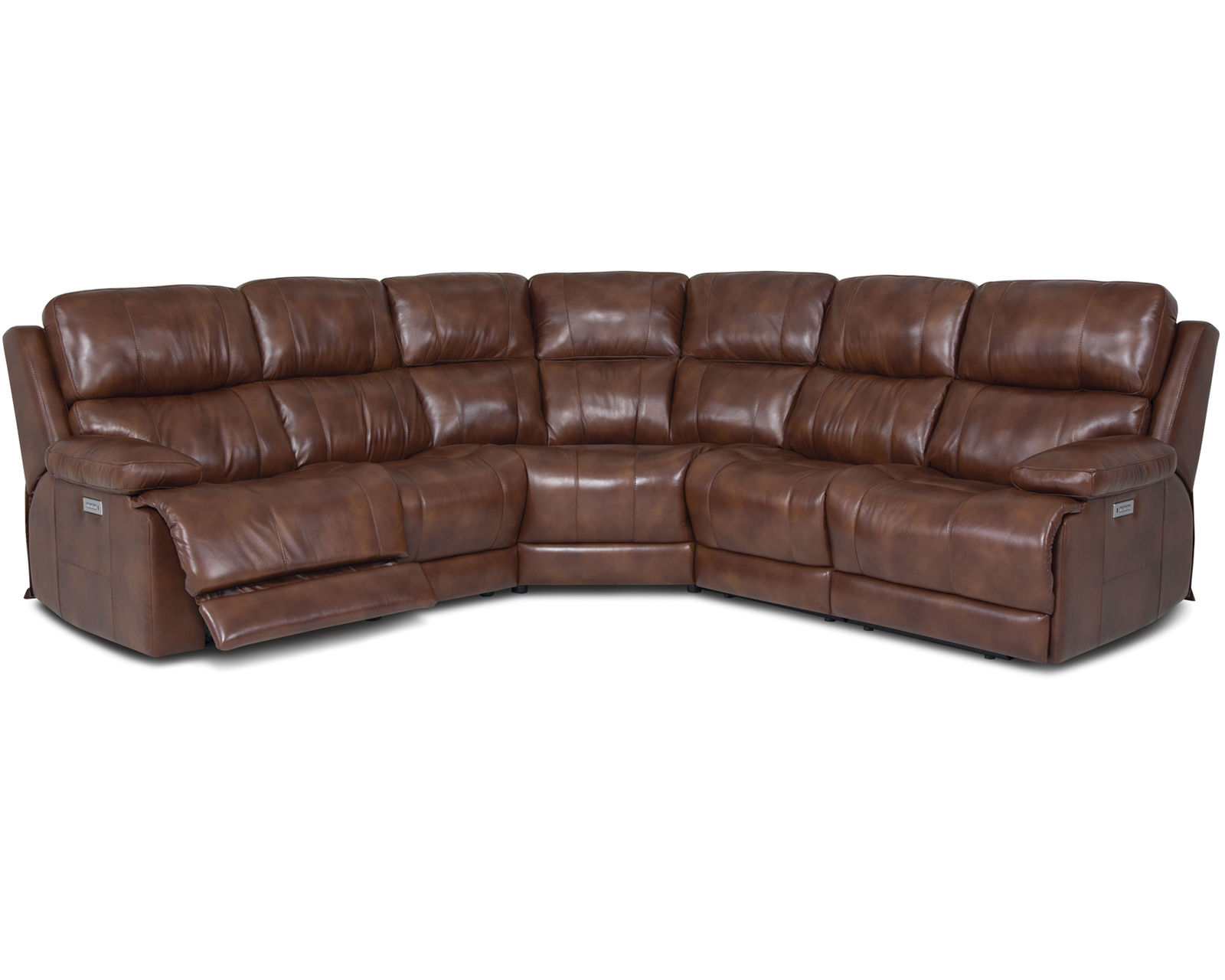Kenaston 41064 Power Headrest Power Reclining Sectional (+50 fabrics) - Layout A: Five Piece Sectional 101" x 101" (2 Recliners)