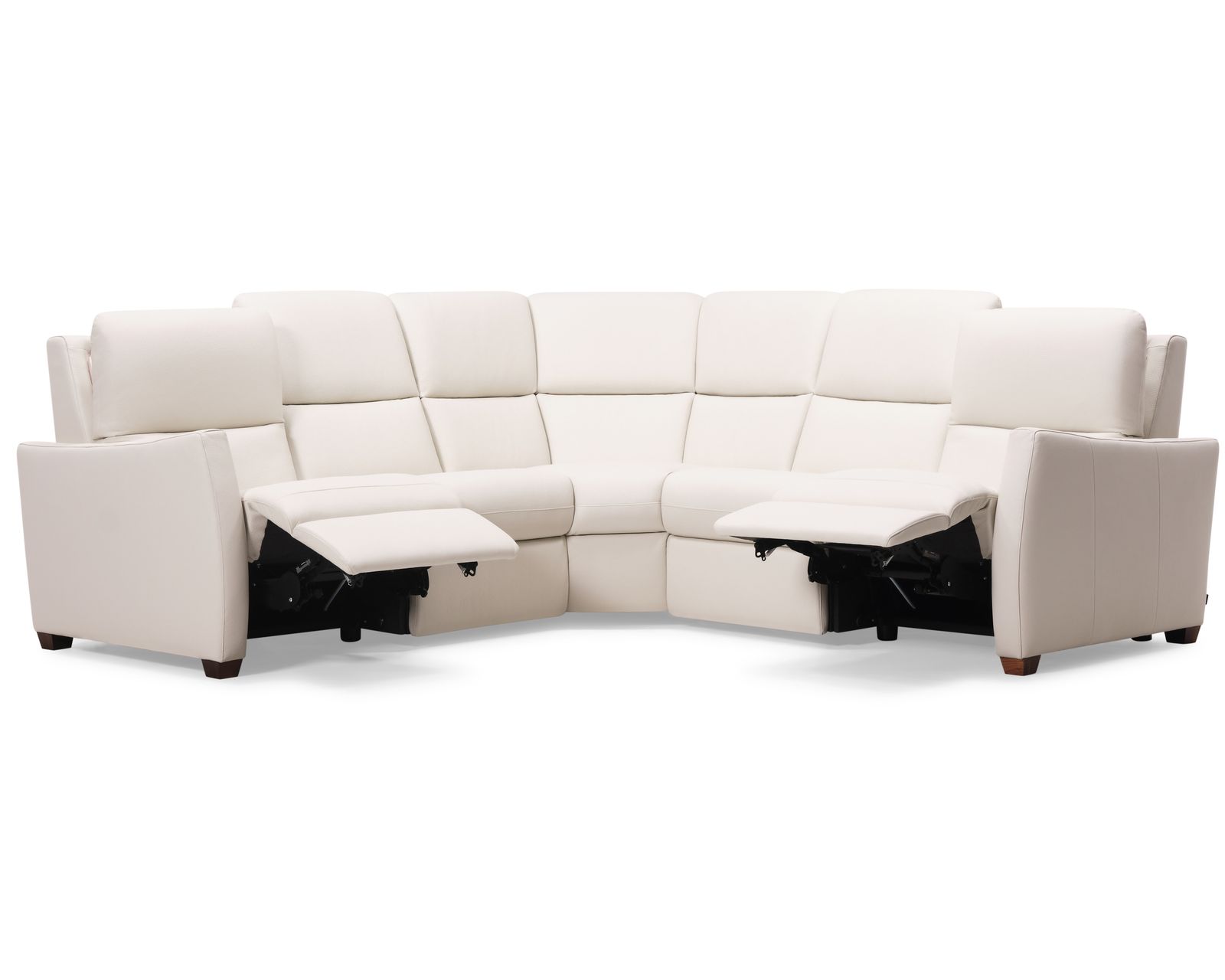 Luna 40110 Triple Power Reclining Sectional (+50 fabrics) - Layout C: Three Piece Reclining Sectional (2 recliners) 98" x 98"