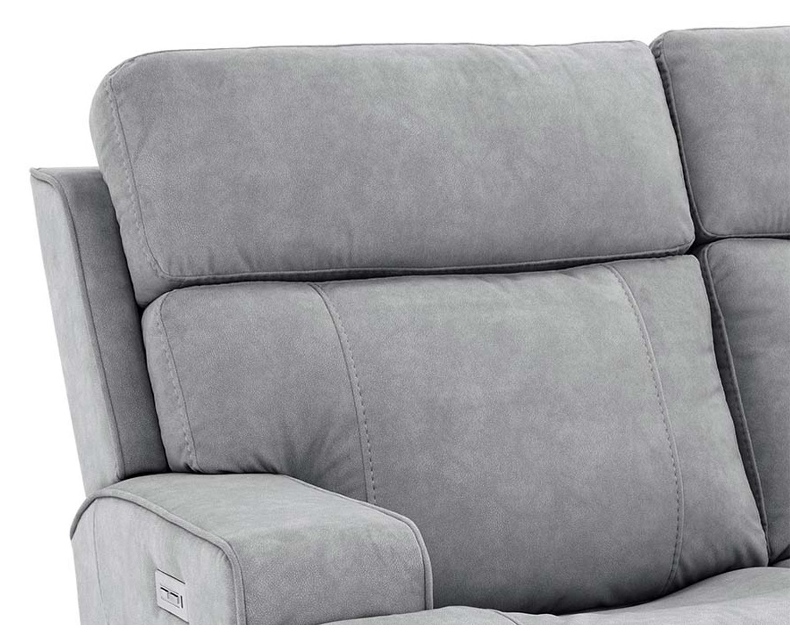 Ashbee 89" Zero Gravity Sofa w/Power Recline, Power Head Rests & 3" Footrest Extension (Dolphin) In stock