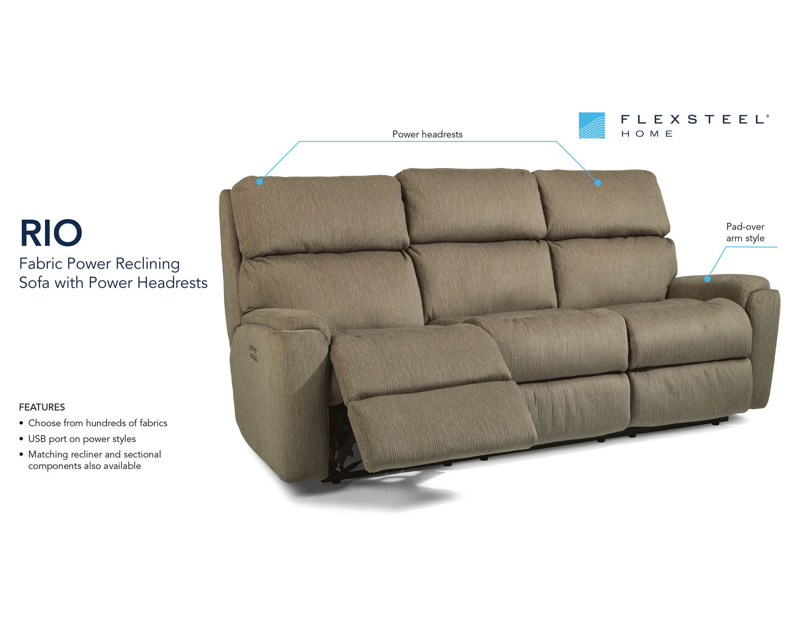 Rio Recliner or Rocker Recliner (Colors Available)