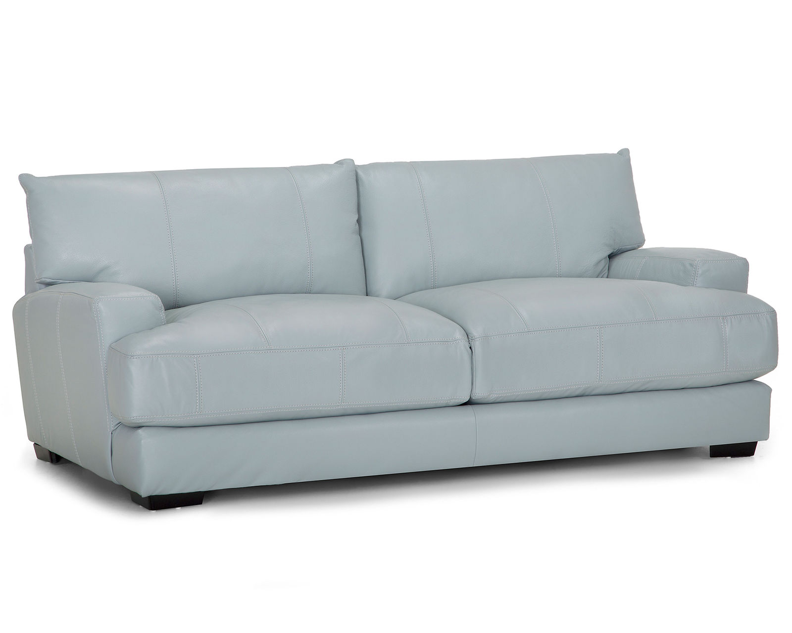 Valentia 909 Stationary Leather Sofa (87") Includes Pillows - Valentia Sofa (throw pillows included