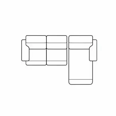 Layout A: Two Piece Full Size Sleeper Sectional 118" x 64