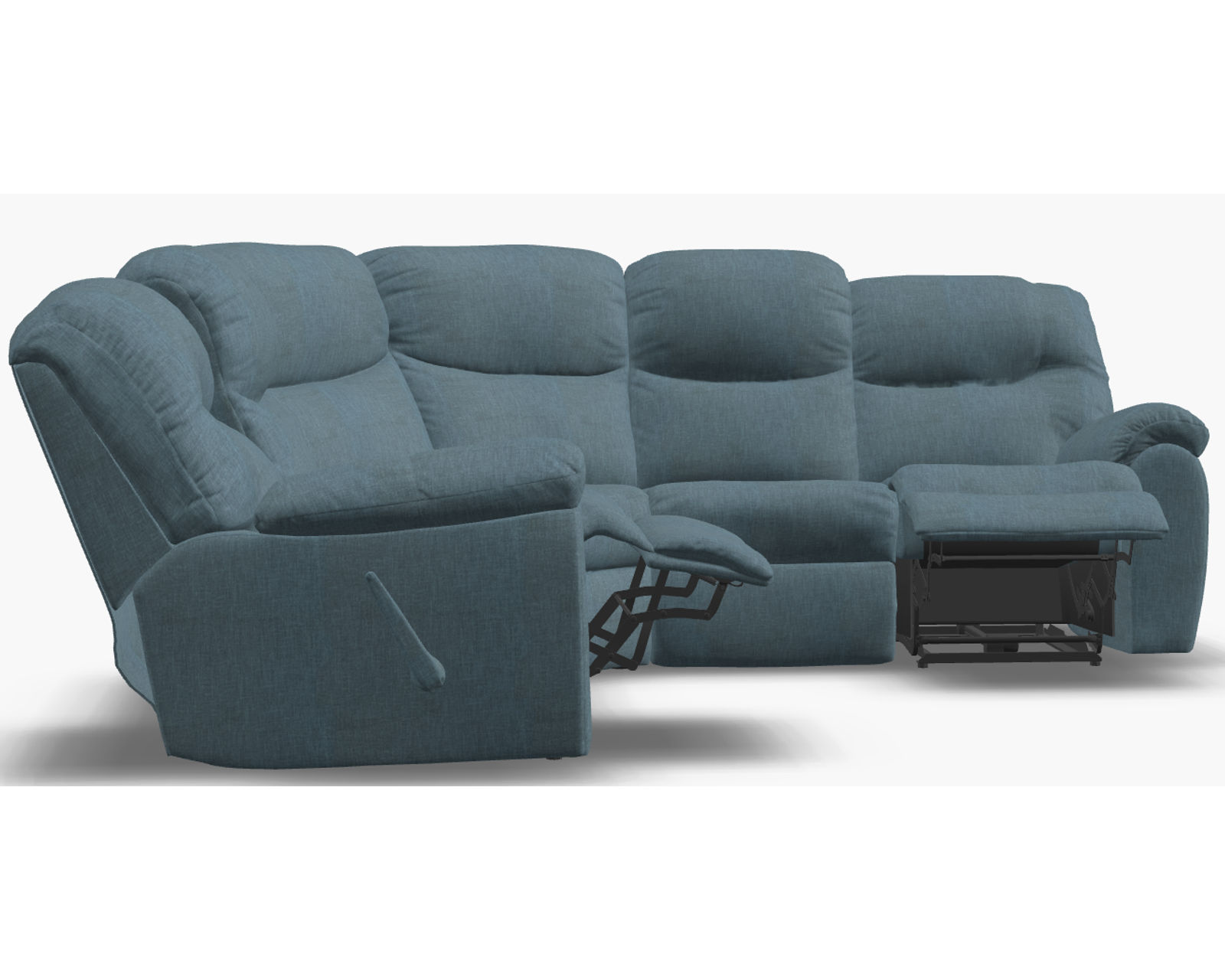 Regent 41094 Reclining Sectional (+50 fabrics) - Layout A: Five Piece Sectional 101" x 101"