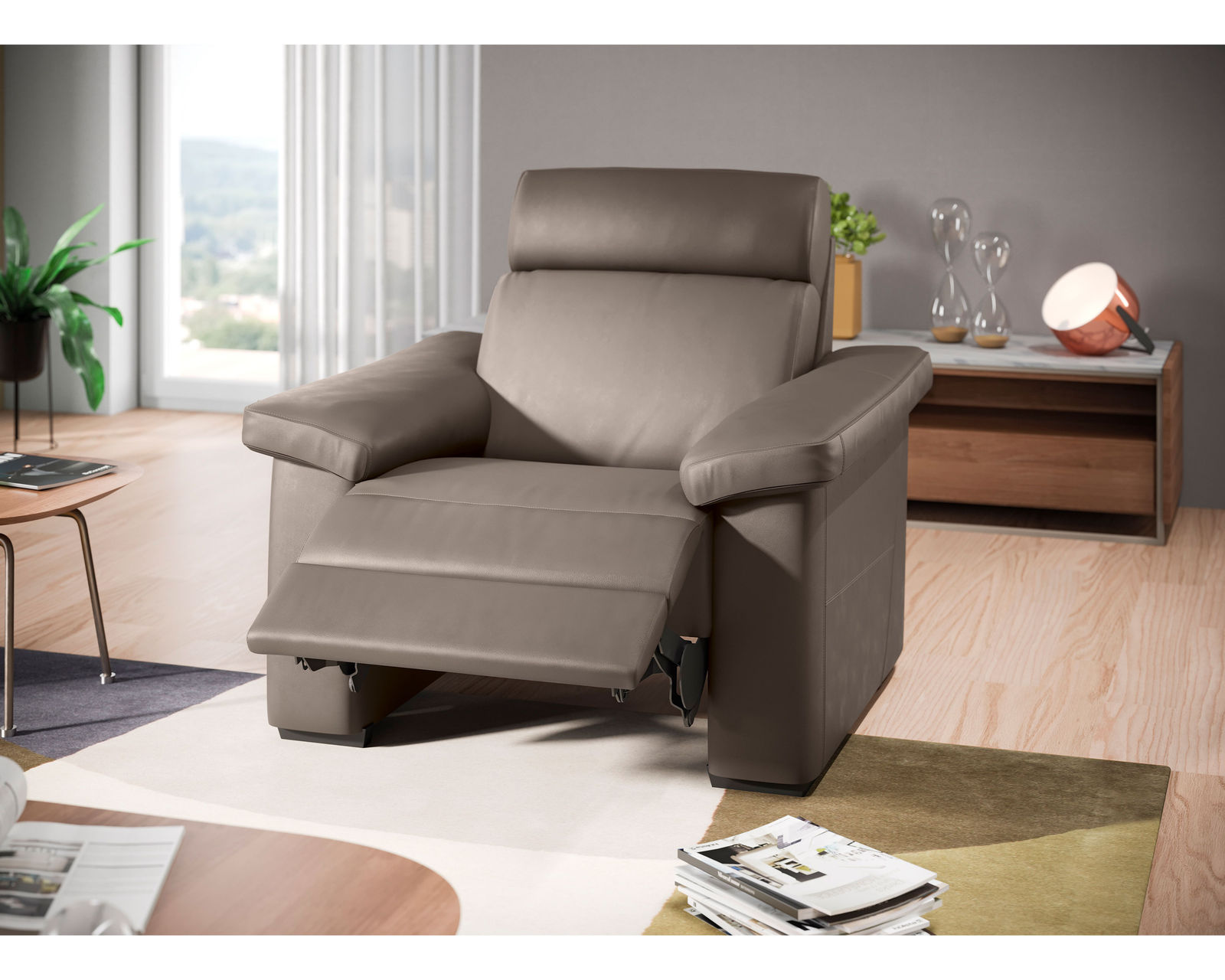 Estremo C126 Power Headrest Power Reclining Sofa 77" or 88" (+40 fabrics) - Estremo Power Headrest Power Recliner