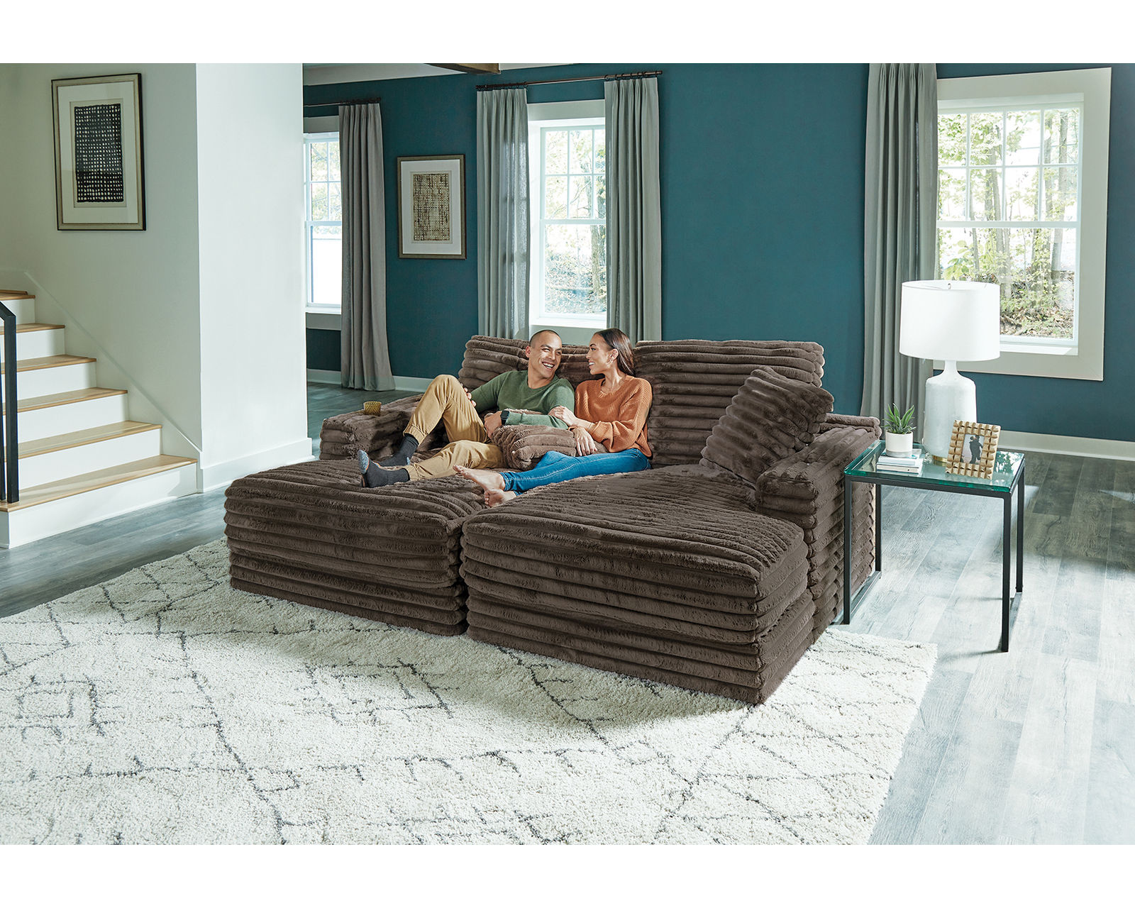 Comfrey Double Wide 90" Chaise (3 colors) Includes pillows