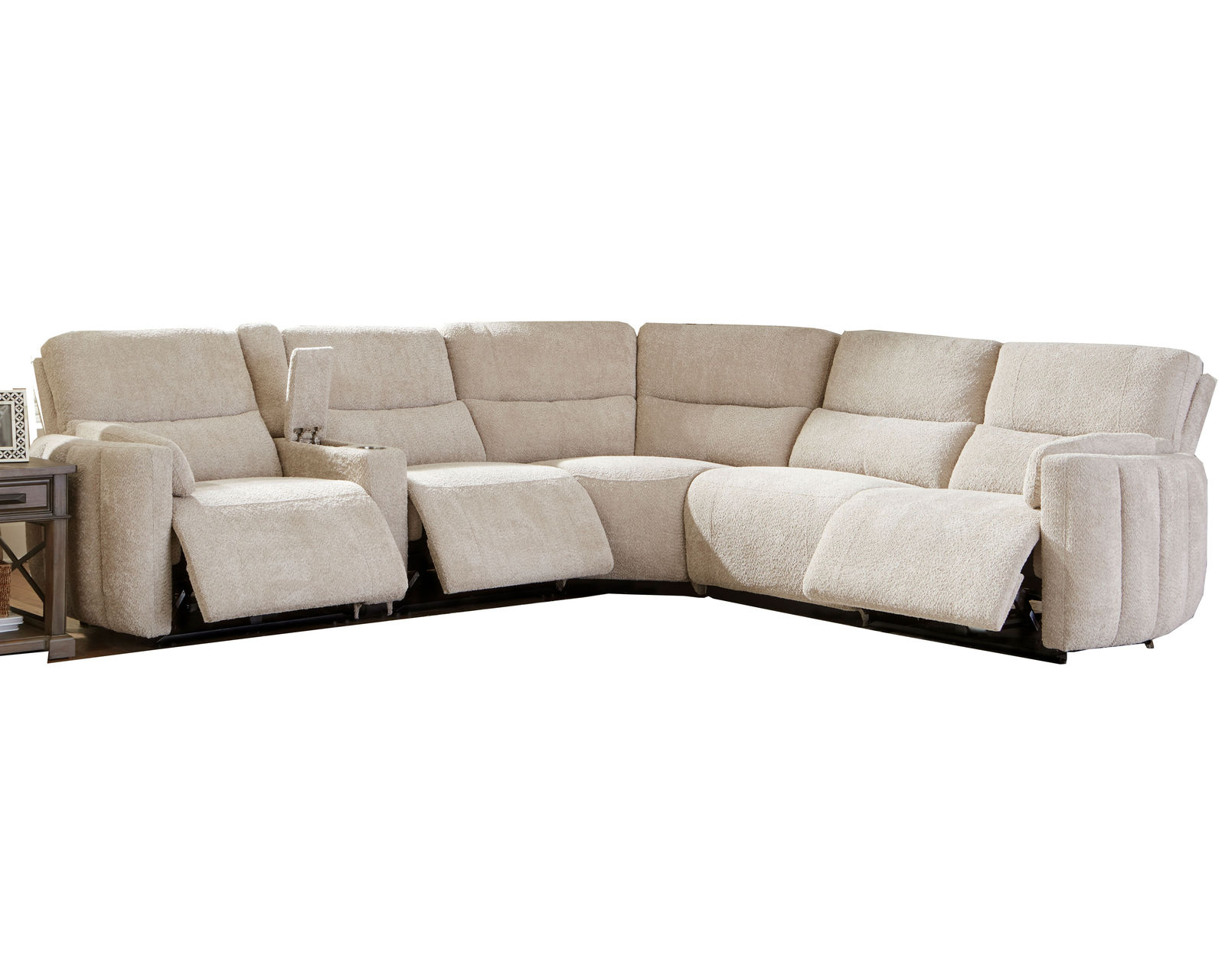Modesto Power Headrest Power Reclining Fabric Sofa (In stock - Fast Shipping)