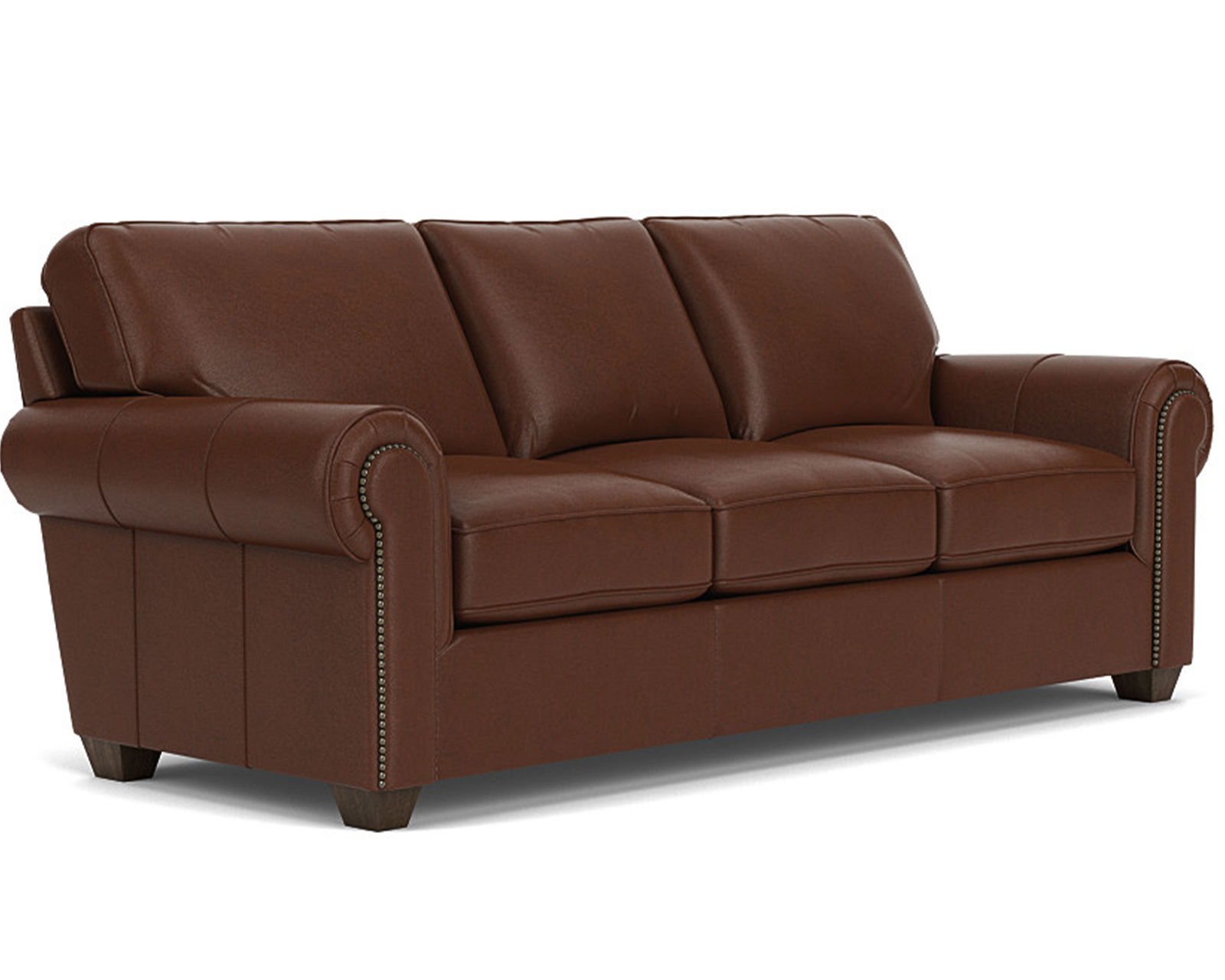 Carson 3937 Chair (+50 leathers) - Carson Leather Sofa with Nailhead Trim