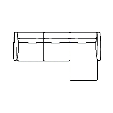 Layout A: Two Piece Sectional 113" x 63"