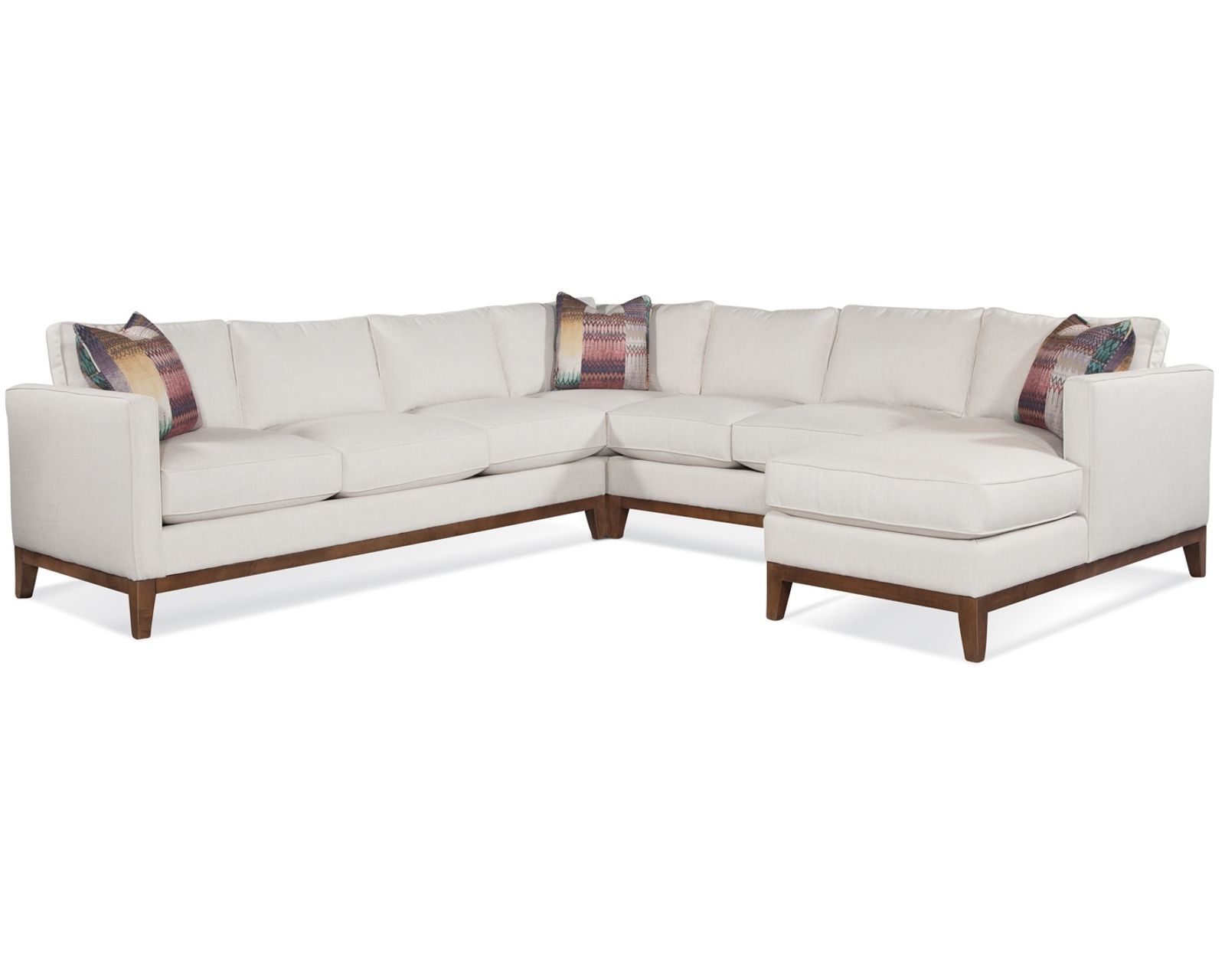 Nolan Four Piece Chaise Sectional (+69 fabrics) - Layout B:  Four Piece Chaise Sectional 122" x 121" x 62"