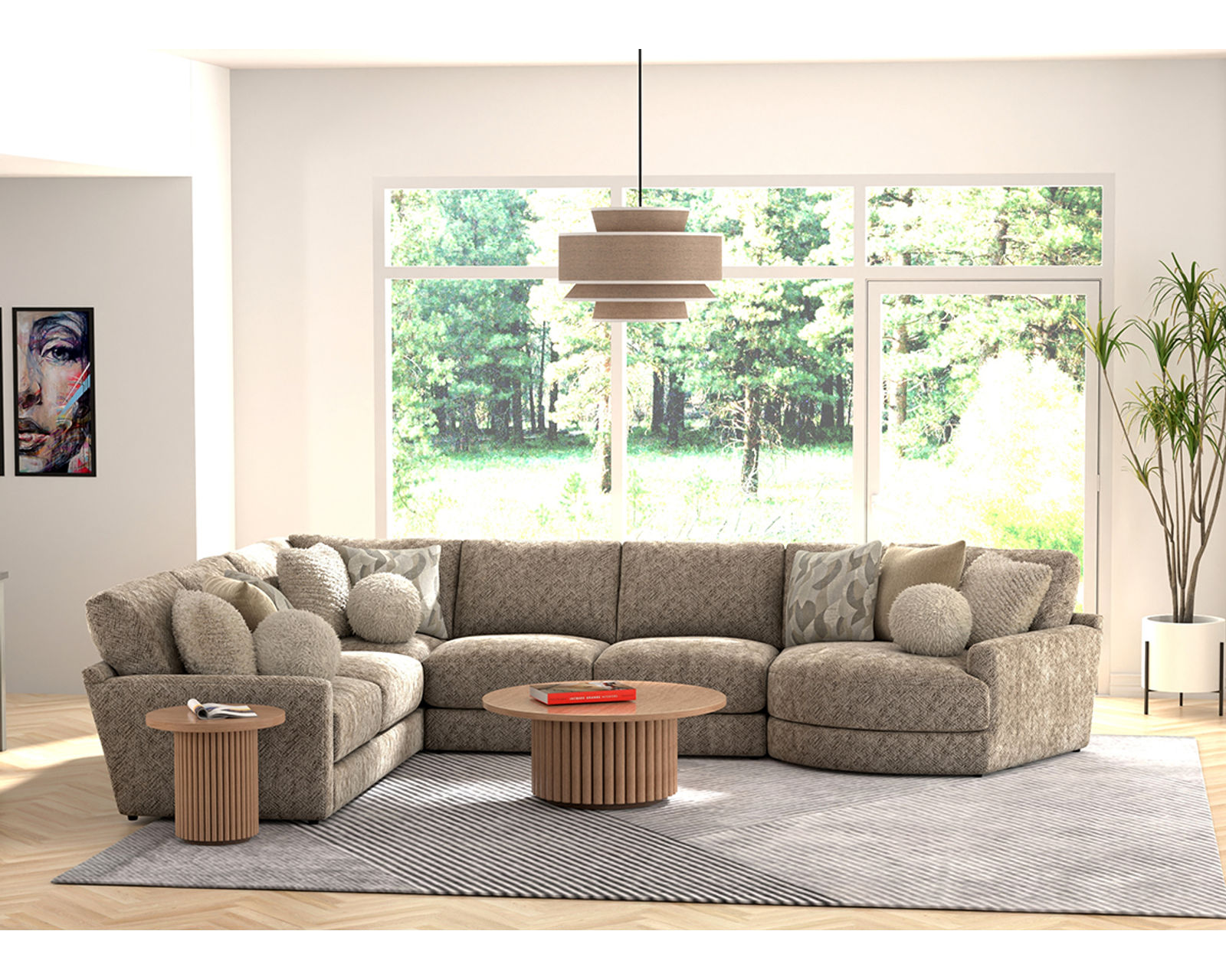 Turner 3145 Modular Sectional (includes pillows) - Strength You Can See. Comfort You Can Feel.