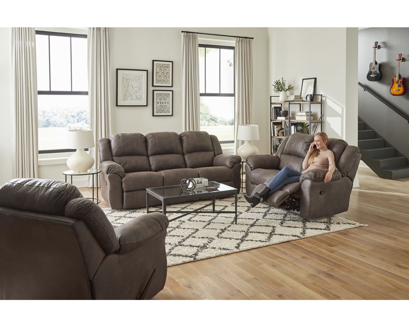 Ranger 91" Double Reclining Sofa (In stock) - Ranger 91" Double Reclining Sofa (In stock)