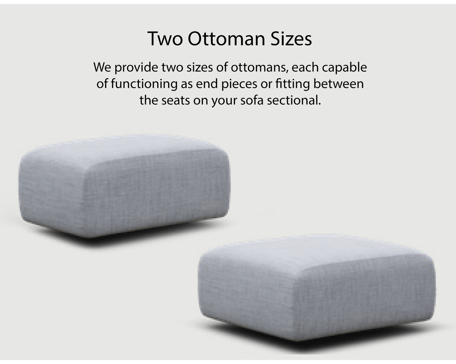 The Puzzle C285 Modular Sectional (+45 fabrics) - Two Ottoman Sizes