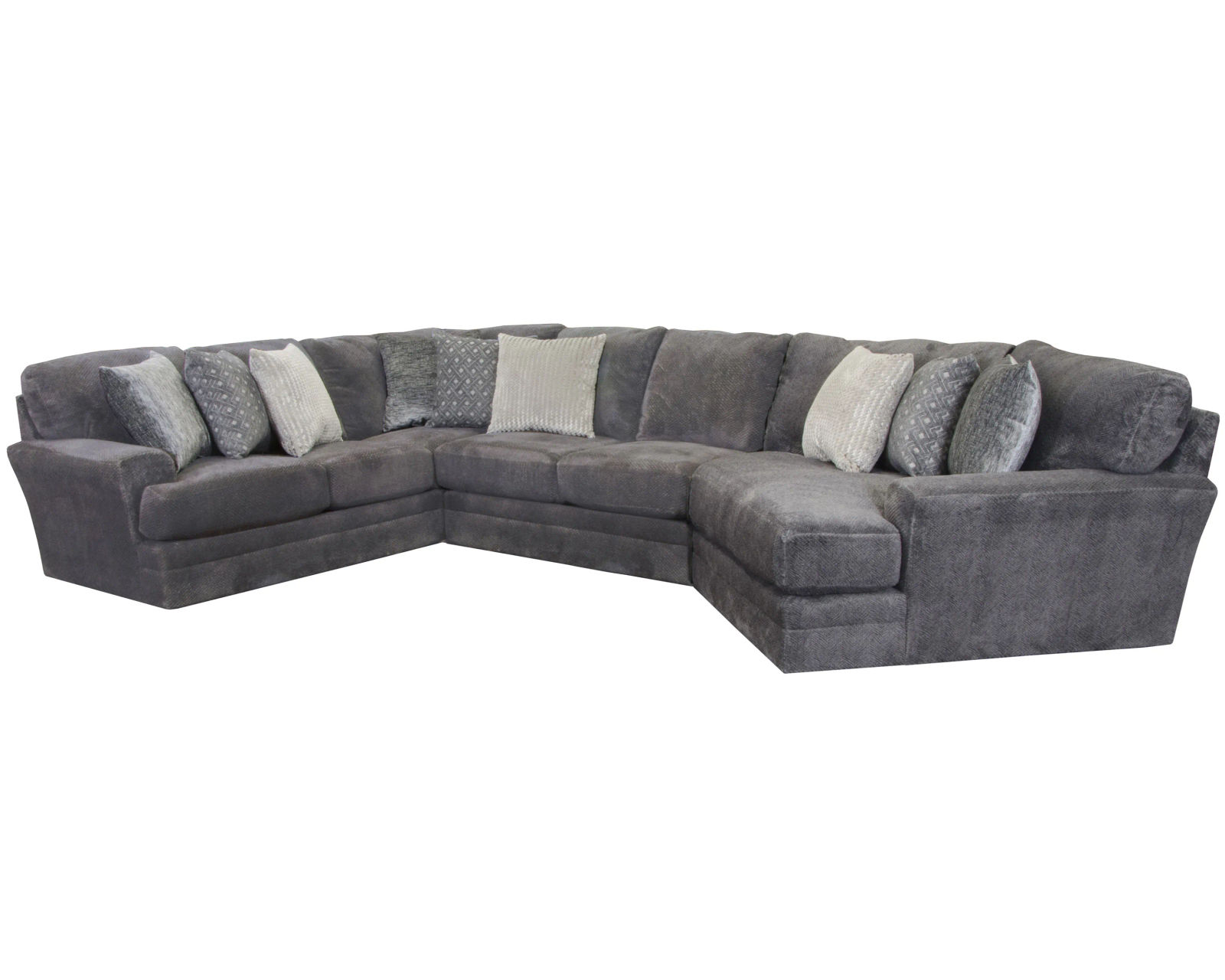 Mammoth Modular Sectional (2 colors) includes pillows - 15 pieces available - Also available in color Smoke - Layout P: Three Piece Sectional 101" x 164" x 64"