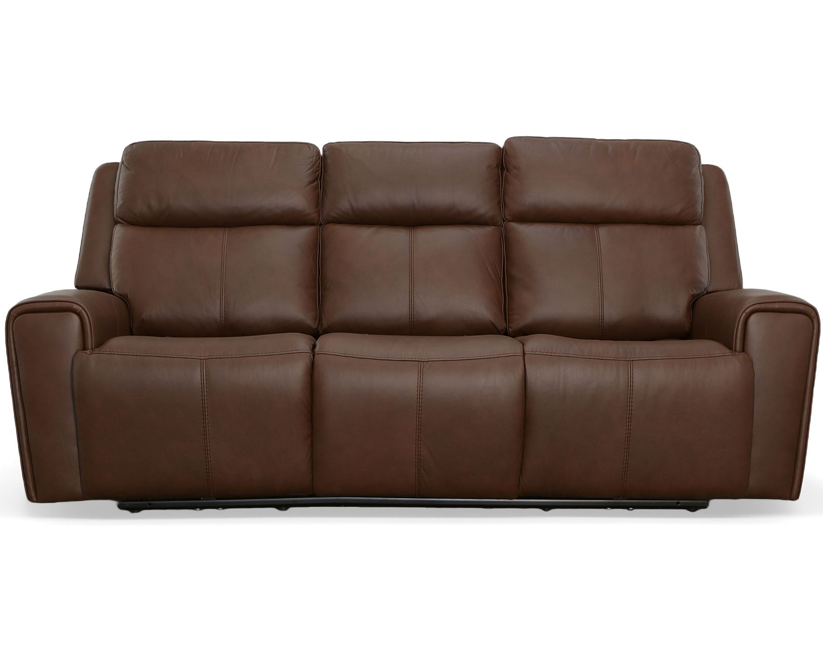 Barnett Power Reclining Sofa with Power Headrests and Lumbar (Chocolate leather) 87" - in stock - Barnett Power Reclining Sofa with Power Headrests and Lumbar