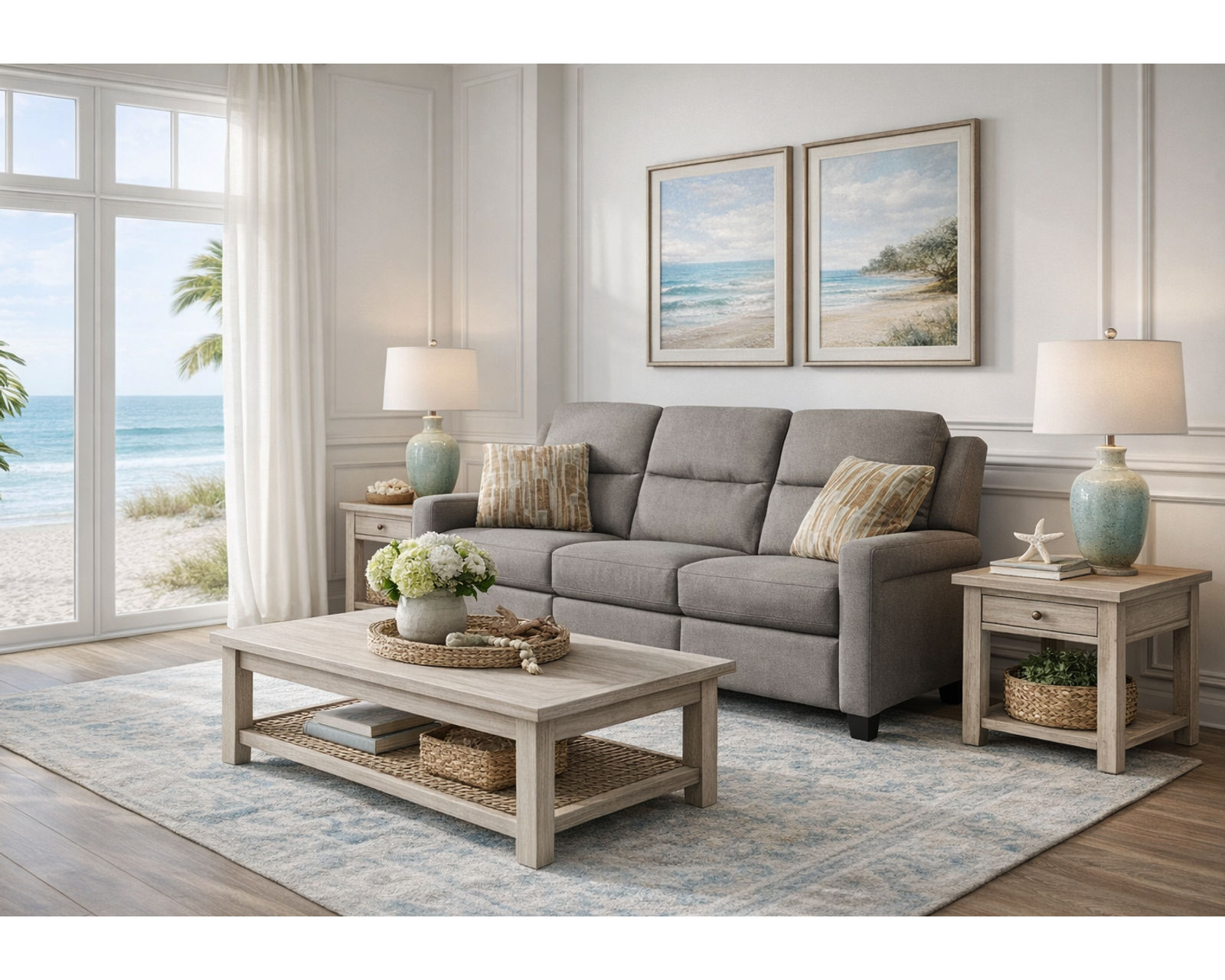 Lexington 81" Double Reclining Sofa EZ4F00  (+100 Standard and Performance Fabrics) - Lexington 81" Power Reclining Sofa