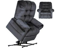 Omni Big Man's Power Lift Full Lay-Out Chaise Recliner Rated 450 Pounds - 3 colors