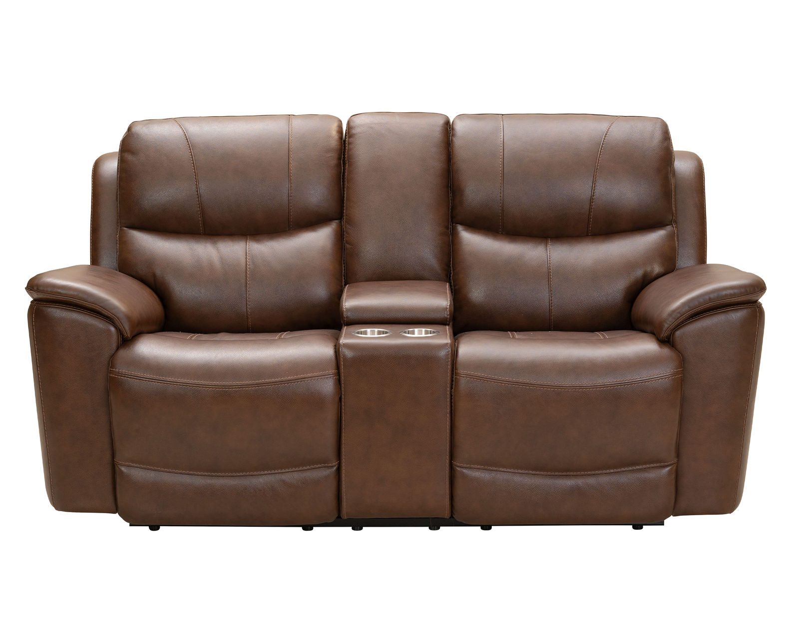 Kaden 88" Leather Power Headrest - Power Lumbar - Power Reclining Sofa (Brown) In stock - Kaden Leather Power Headrest - Power Lumbar - Power Reclining Console Loveseat in Brown