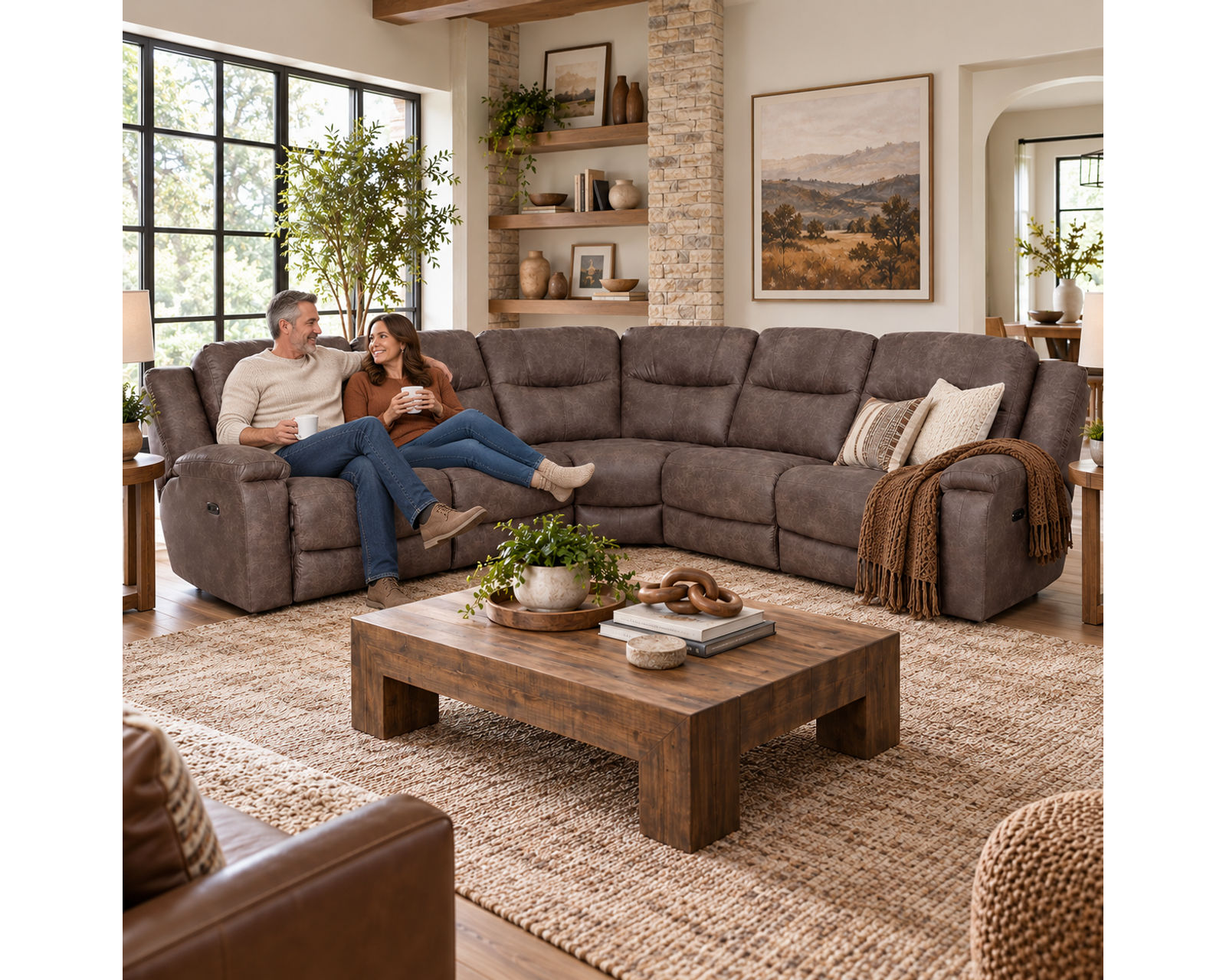 Emerson 689 Modular Power Headrest Power Reclining Sectional (Power Reclining Comfort. Modular Freedom. Designed Around You) - Relax Deeper. Recline Better.