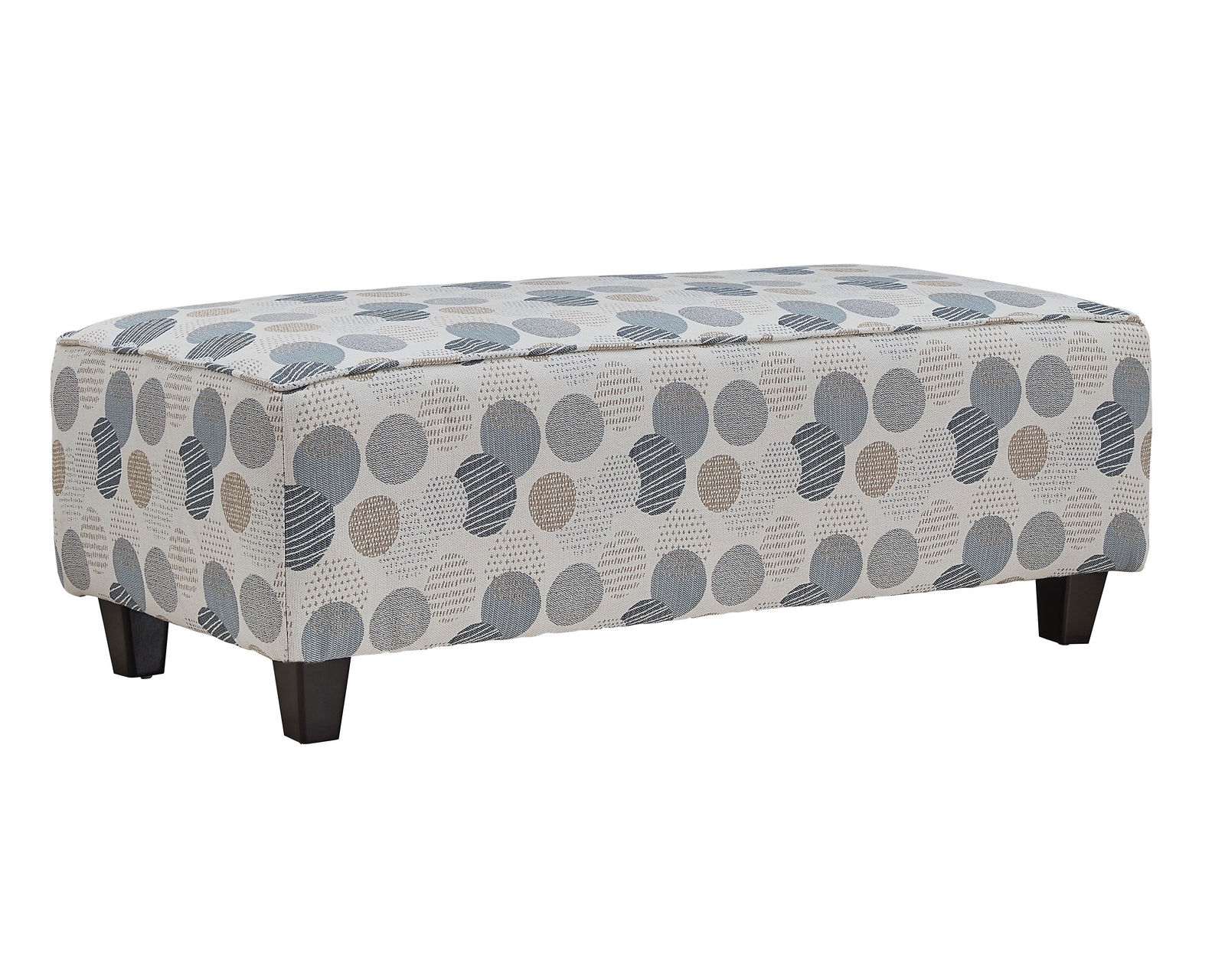 Jonah Foam 84" Sofa - 49-00-KP (includes pillows) - Dew Drop Lake 24" x 49" Cocktail Ottoman - 100