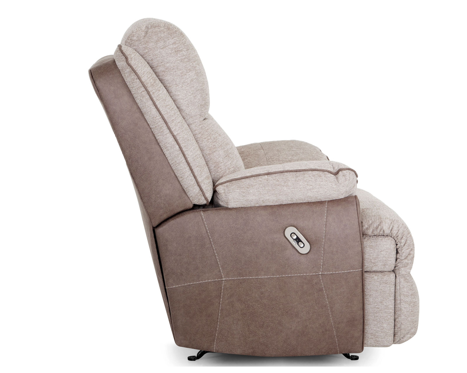 Broderick Two Tone 90" Power Reclining Sofa  - Broderick Power Rocker Recliner