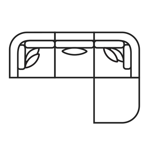 Layout C: Four Piece Sectional 117" x 84"