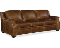 Yates Leather Stationary Sofa (In stock)