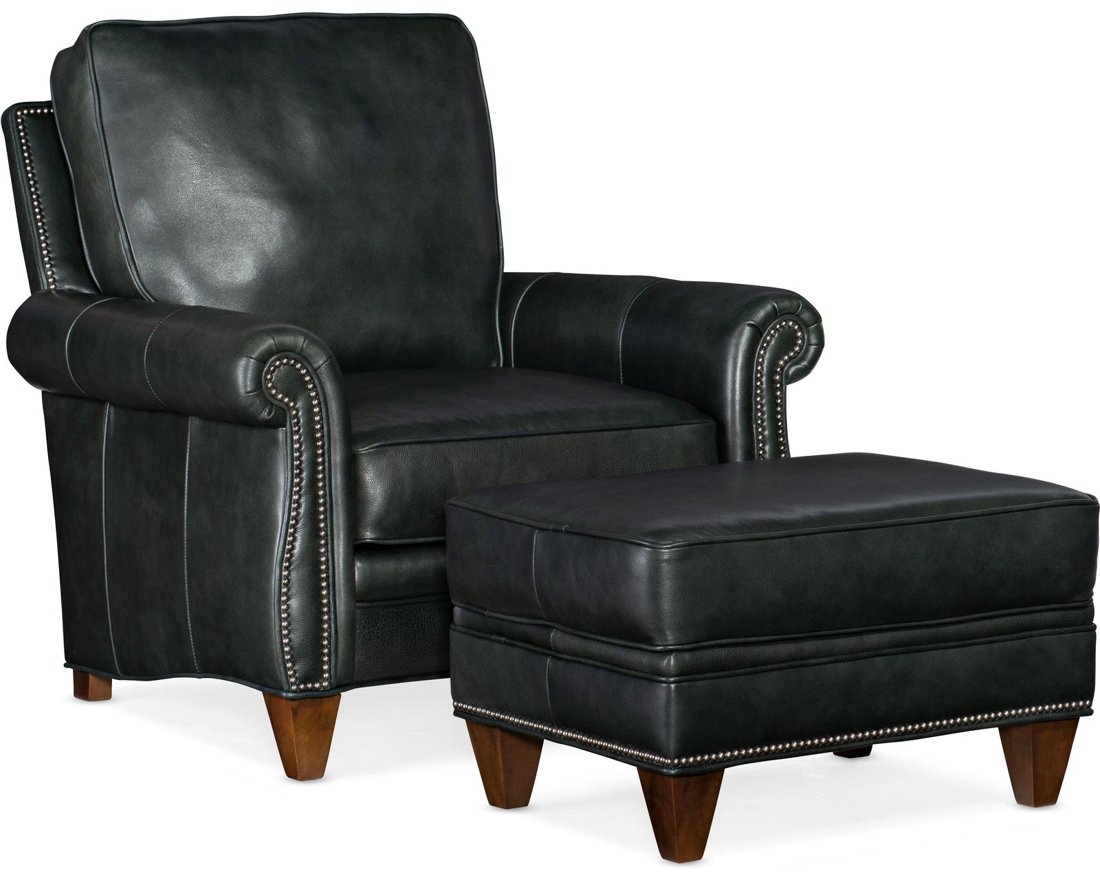 Bradington Young Reddish 579 Chair (12 leathers) 8-Way Hand Tie - Reddish Stationary Chair 8-Way Hand Tie