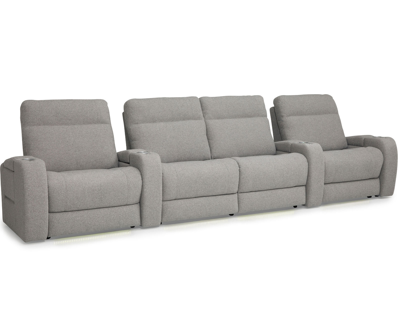 Virtue 41096 Triple Power Home Theater Sectional (+200 colors) - Layout H: Three Piece Home Theater Sectional Straight 155" Wide