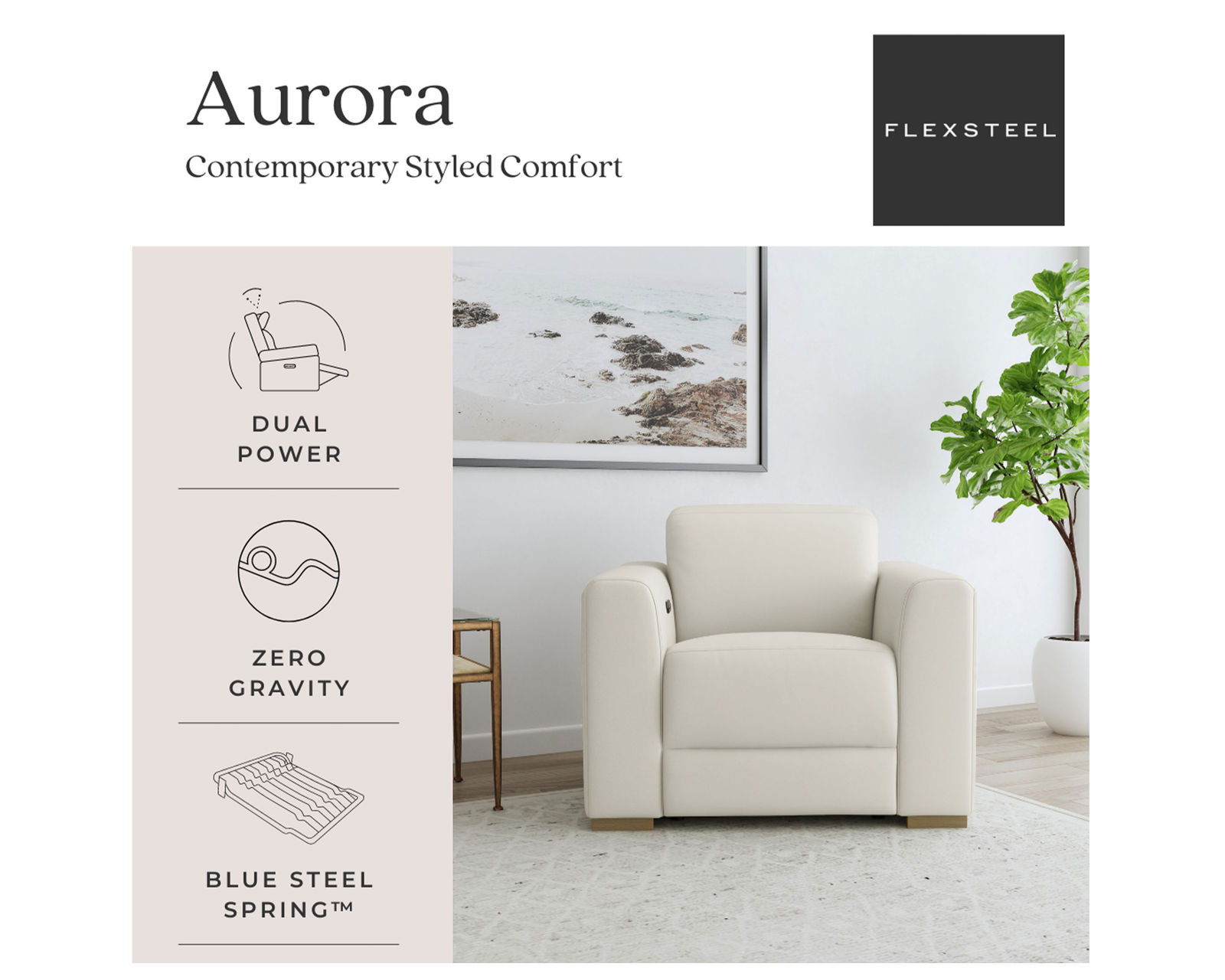 Aurora Leather Power Headrest Power Recliner (+2 colors) 749-11 - In stock - Aurora collection