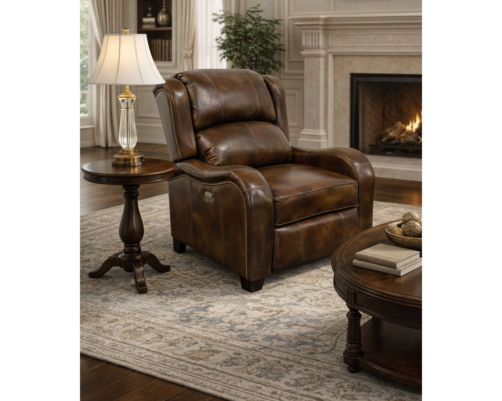 Leonard Leather Recliner (29 Top-Grain Leather Choices) - Leonard Low Leg Leather Recliner