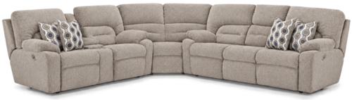 Layout C: Three Piece Sectional 129" x 142" (4 recliners)