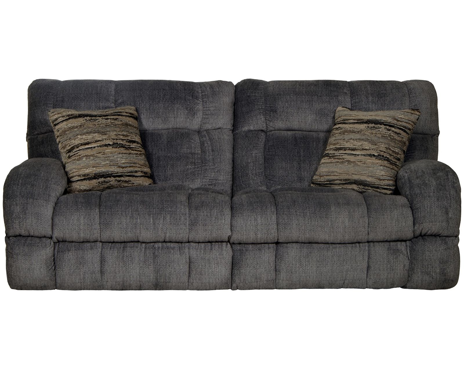 Ashland 93" Power Lay Flat Wide Seat Double Reclining Sofa (two colors) - Ashland 93" Double Lay Flat Reclining Sofa Shown in Fabric Color Granite