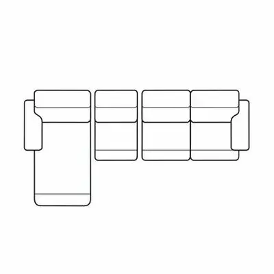 Layout D: Two Piece Queen Size Sleeper Sectional 126" x 64"