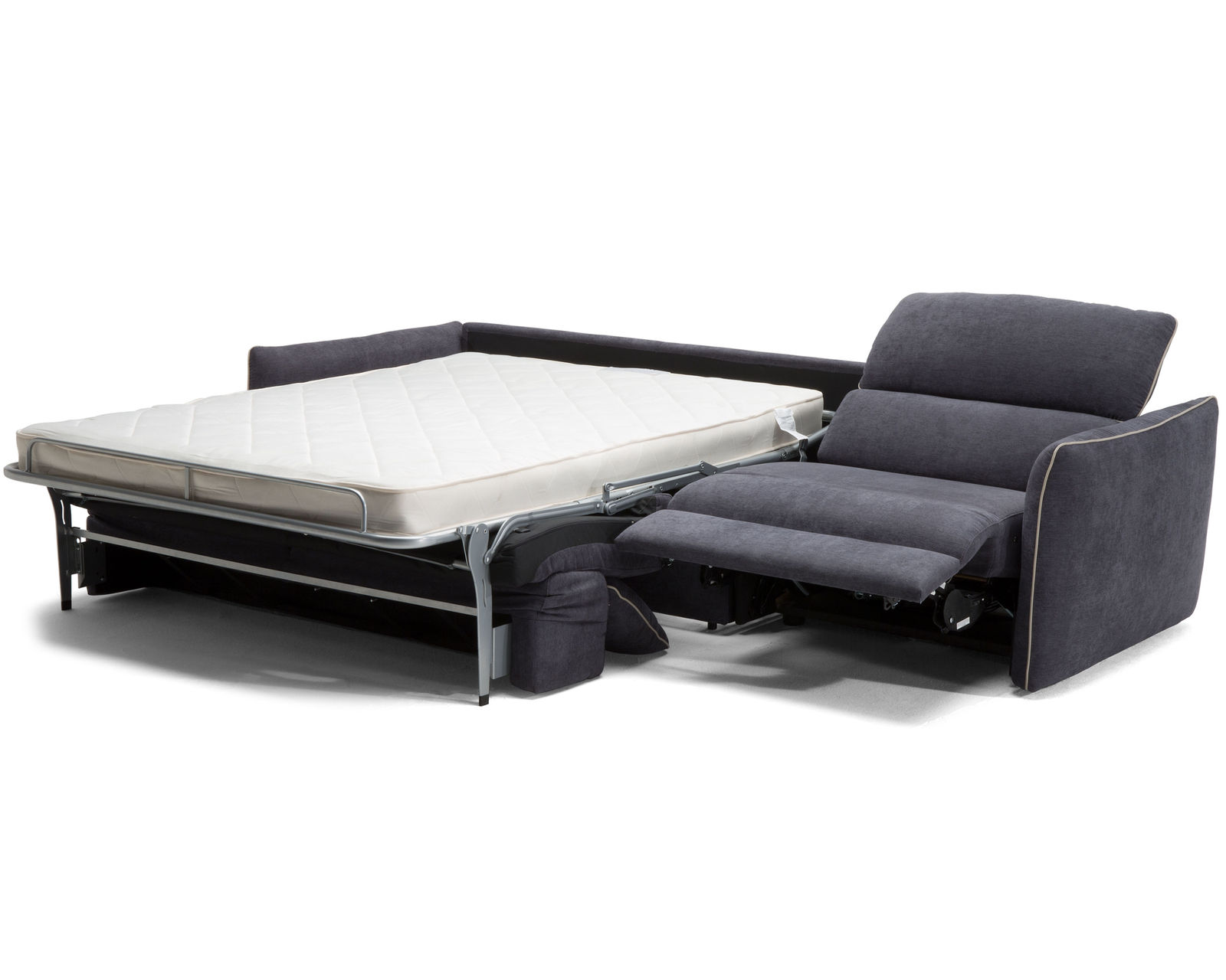 Meraviglia B995 Leather Reclining Sleeper Sectional (+25 leathers) - Layout B: Two Piece Sleeper Sectional 67" x 108" x 83"