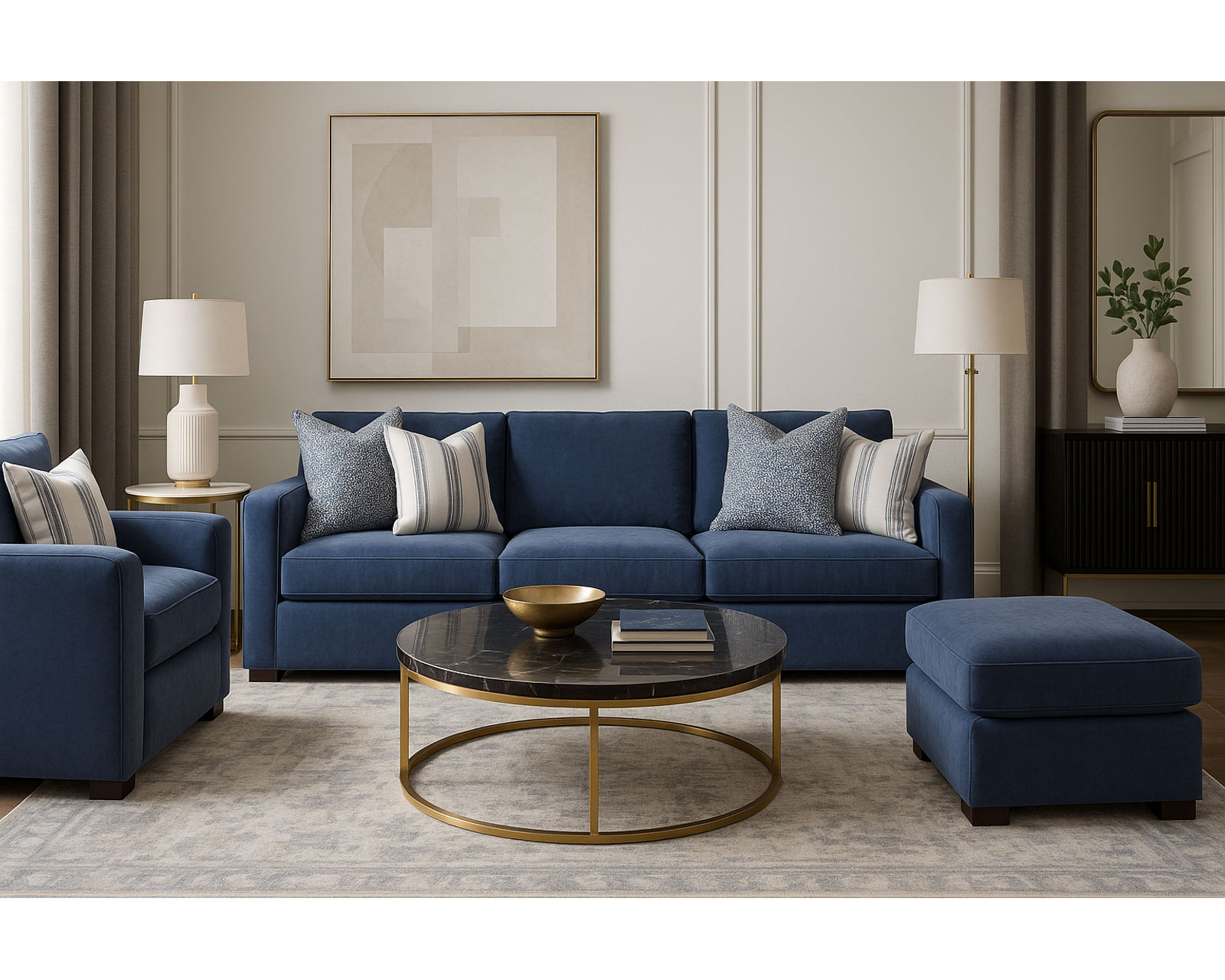Pandora 91" Sofa (+28 finishes +69 fabrics) - 	Pandora 91" Sofa