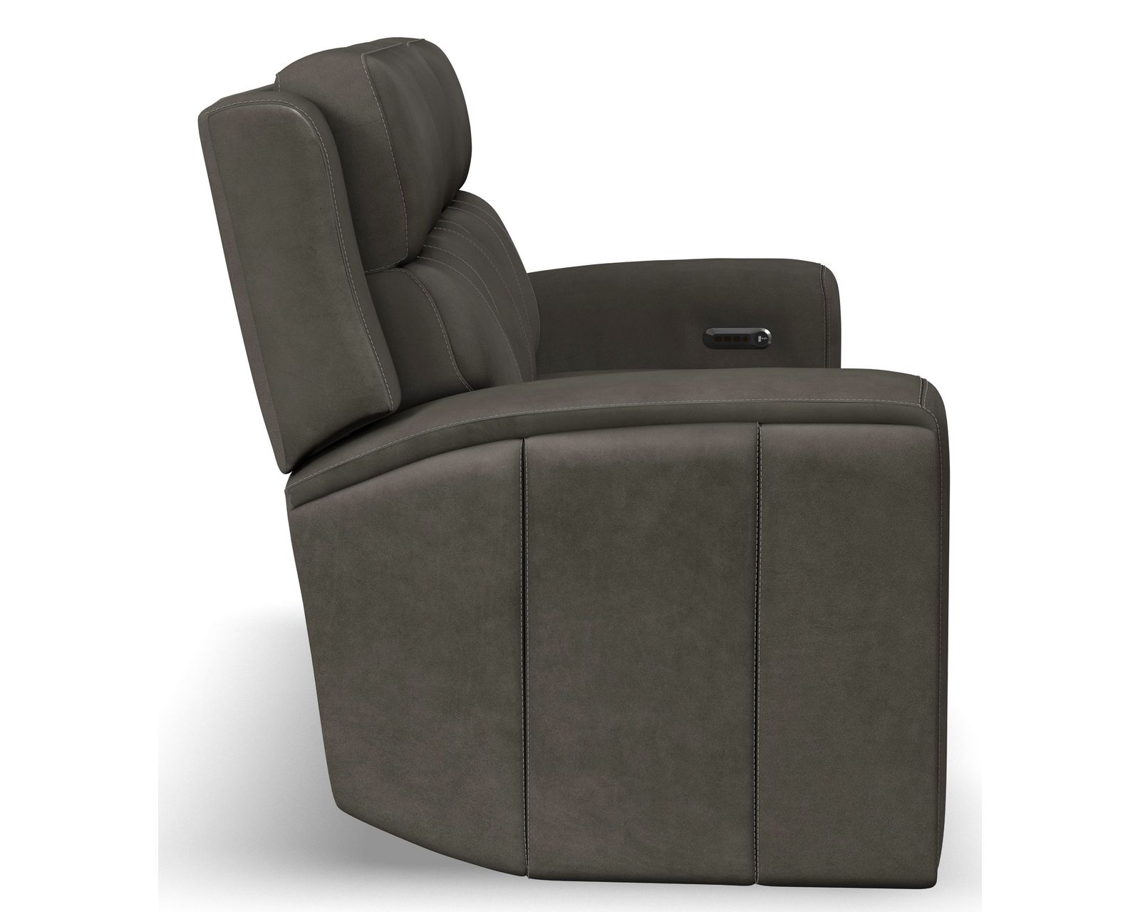 Wyatt 1596 Triple Power Reclining Console Loveseat 705-02 (74") 2 colors - In stock - Hidden pop-out cupholders on the sides