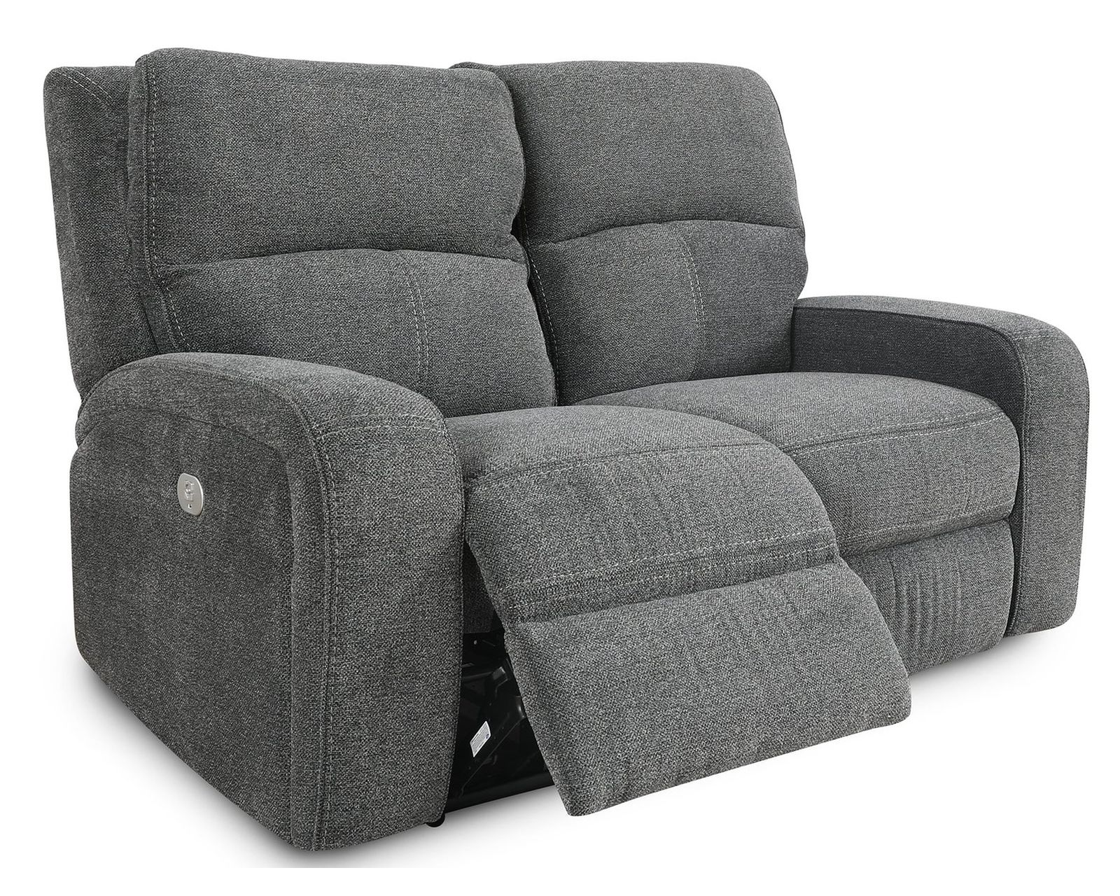 Polaris Power Headrest Power Recliner Grey (In stock - Fast shipping) - Polaris Power Headrest Power Reclining Loveseat