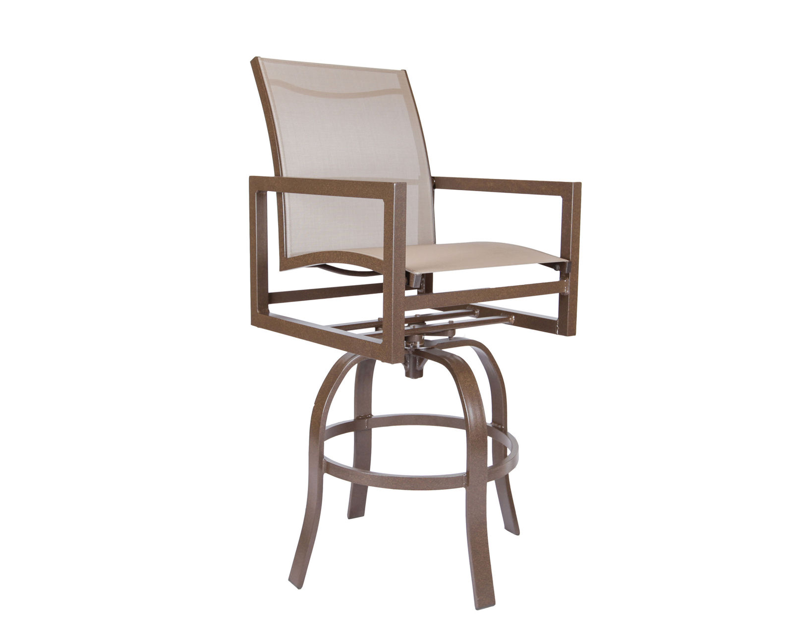 Cypress 44" and 50" Sling Swivel Bar Stool (24 fabrics - 8 metal finishes)