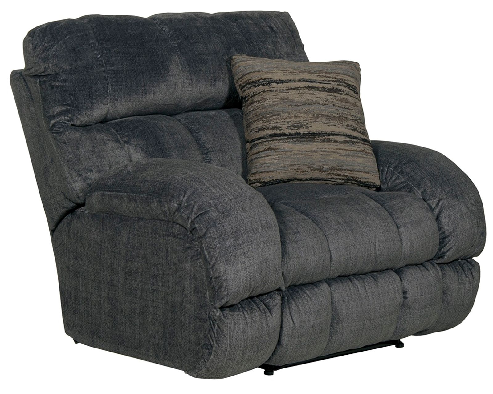 Ashland 93" Power Lay Flat Wide Seat Double Reclining Sofa (two colors) - Ashland Lay Flat Recliner Shown in Fabric Color Granite