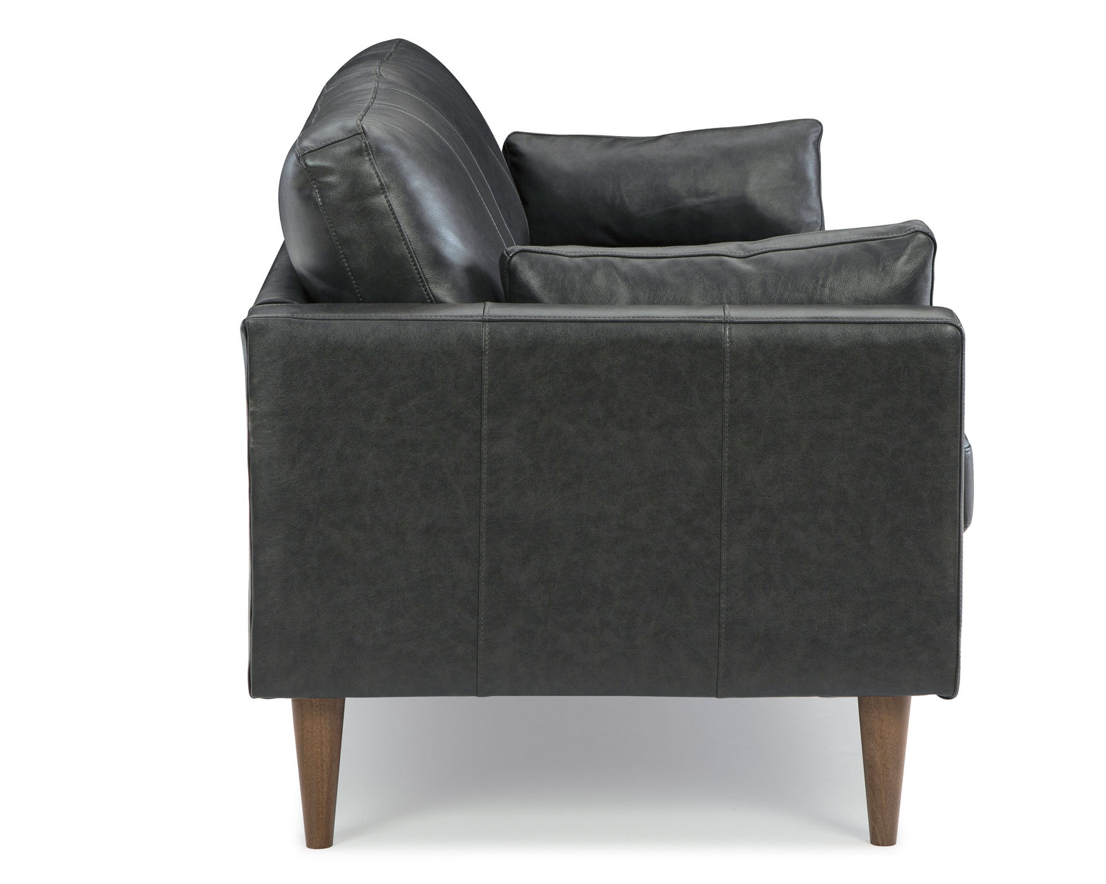 Trafton Leather Sofa (+3 leathers) 81" - Trafton Leather Sofa in Charcoal