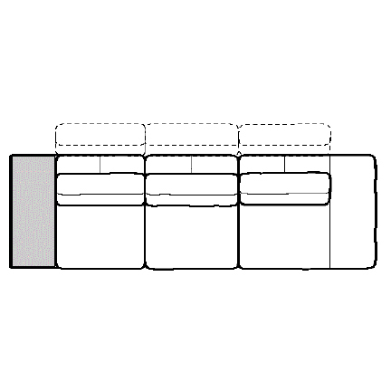 Layout E: Three Piece Sectional 137" wide