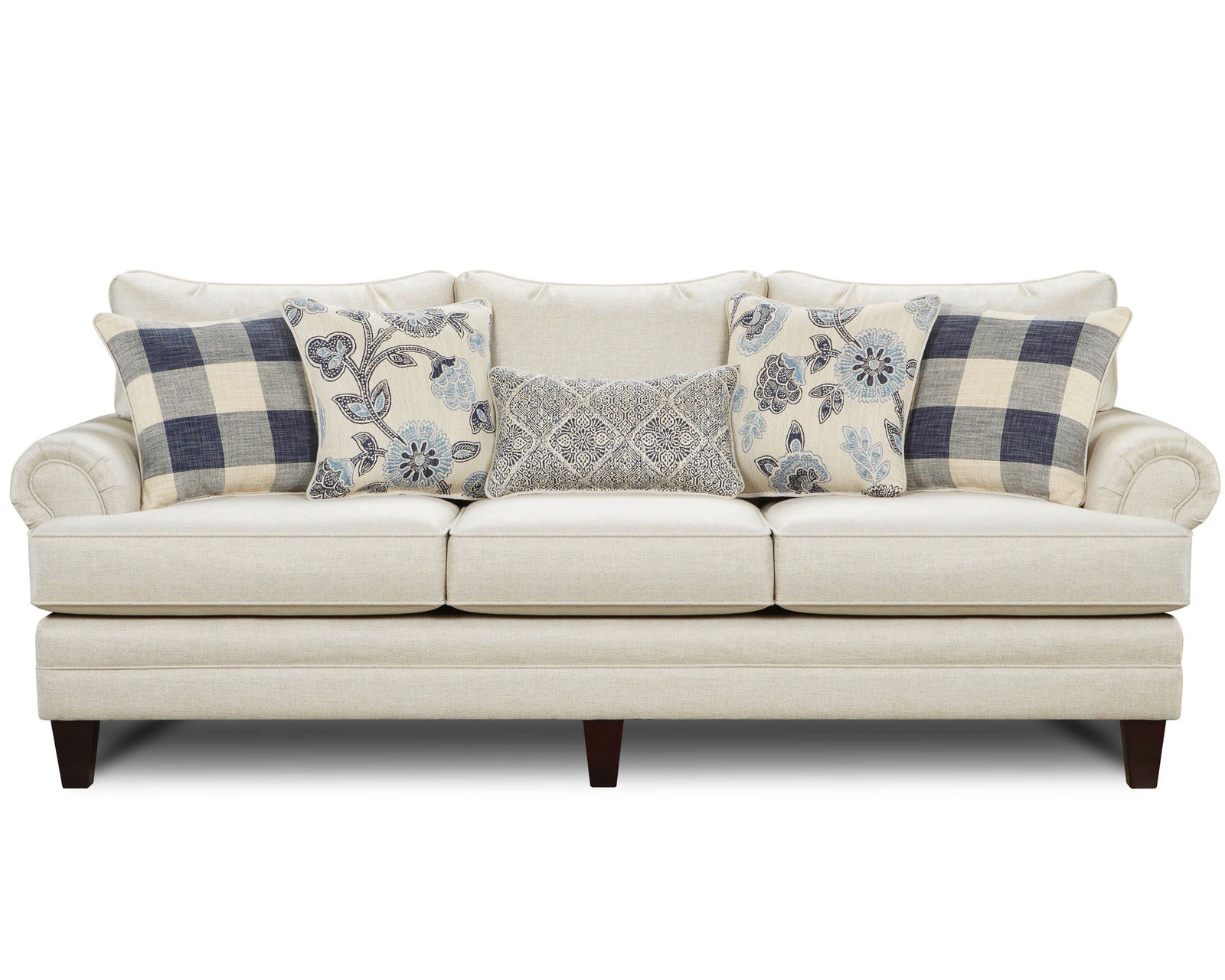 Catalina 96" Linen 4 Piece Living Room (Includes sofa, 2 chairs and cocktail ottoman) - Catalina 96" Linen Sofa