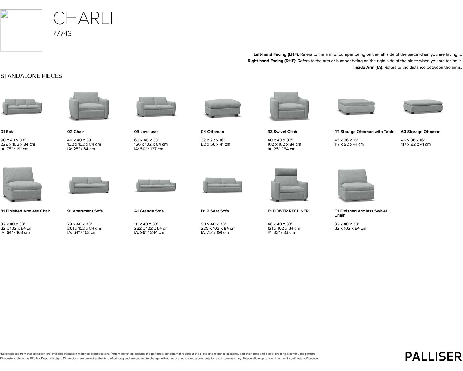 Charli 77743 Sofa (79" x 90" or 111") +100 leathers - Charli Collection Pieces Available