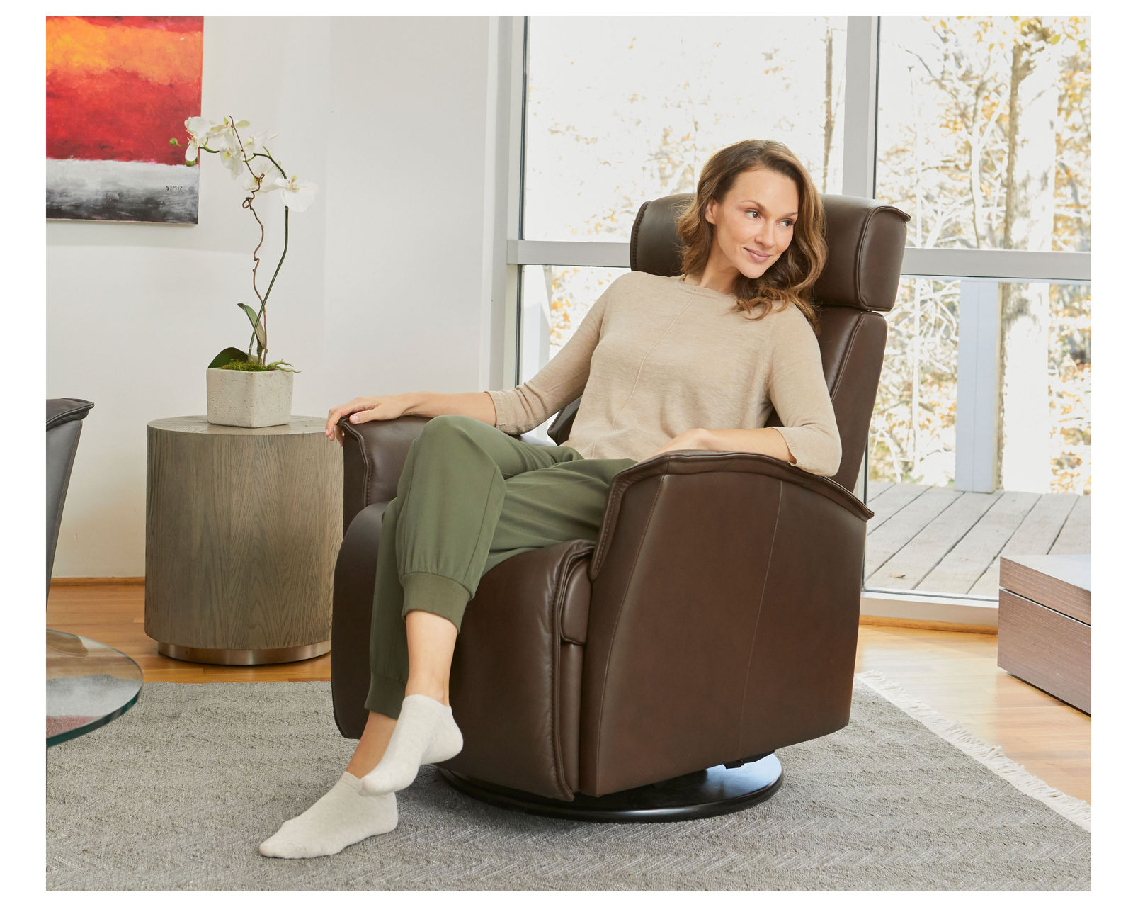 Venice Swivel Glider Recliner (+40 leathers) - Venice Power Swivel Glider Recliner (+40 leathers)